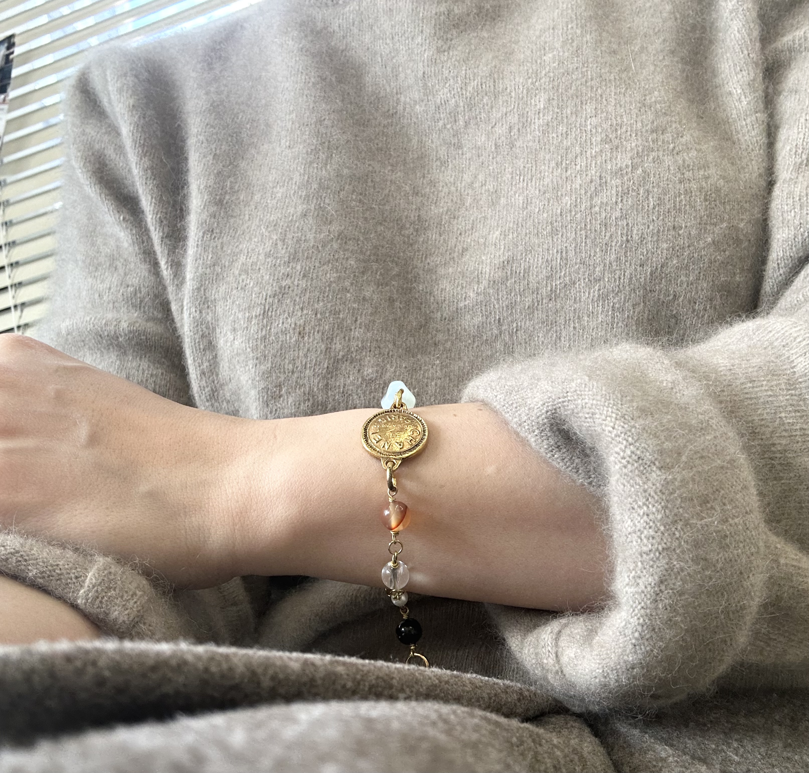 VINTAGE CHANEL 31 RUE CAMBON PARIS pendant & gemstone bracelet