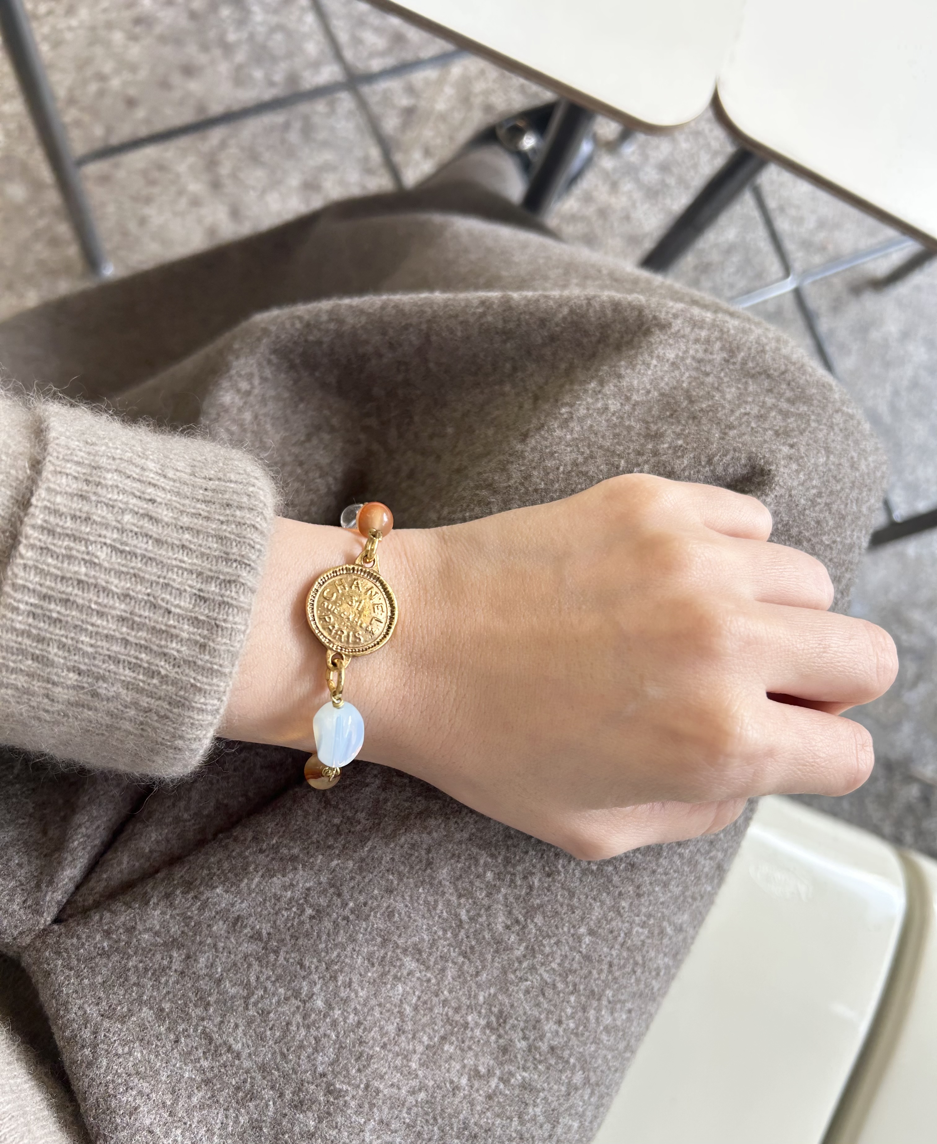 VINTAGE CHANEL 31 RUE CAMBON PARIS pendant & gemstone bracelet