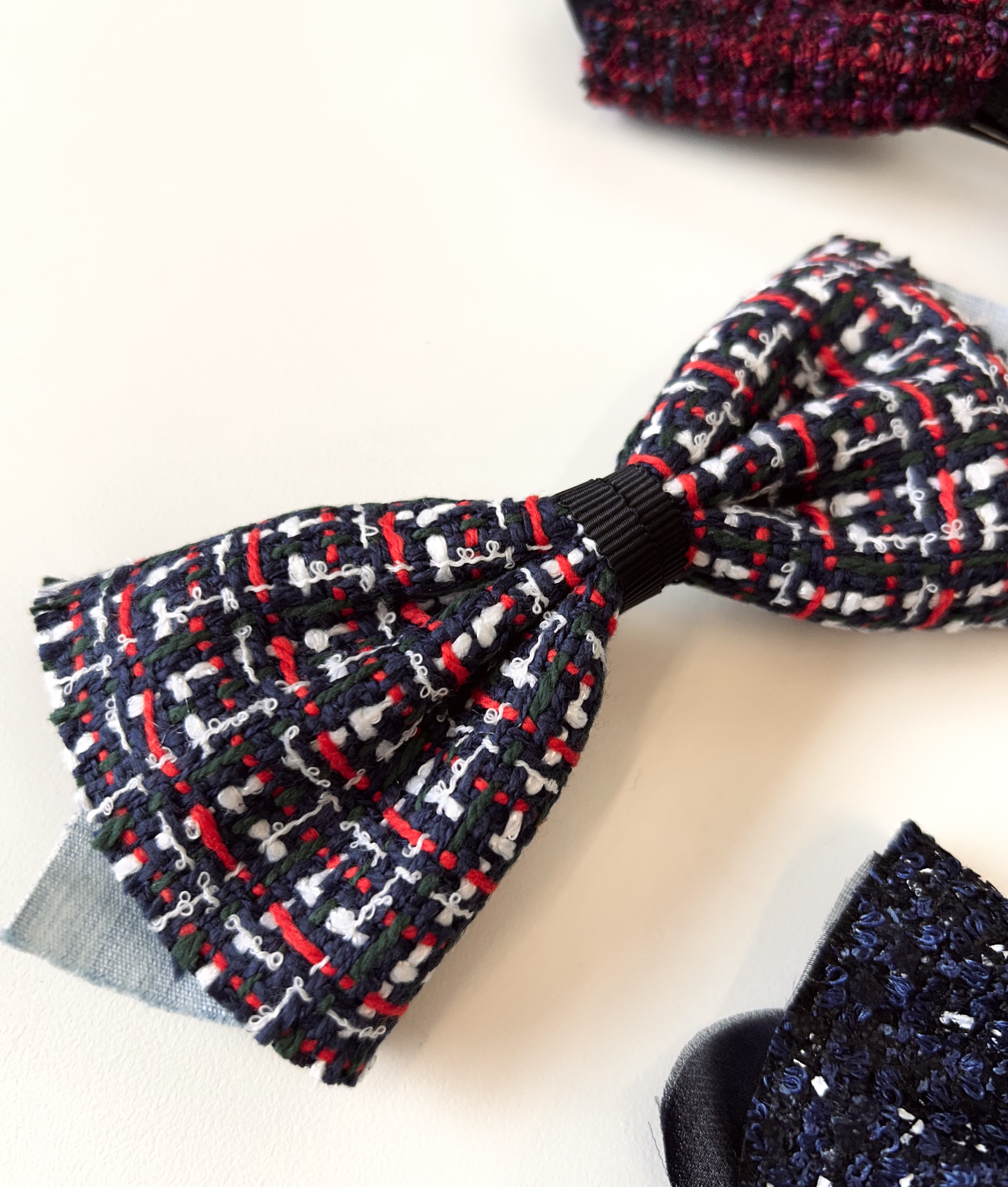 CHANEL spare fabric ribbon hair clip no.75