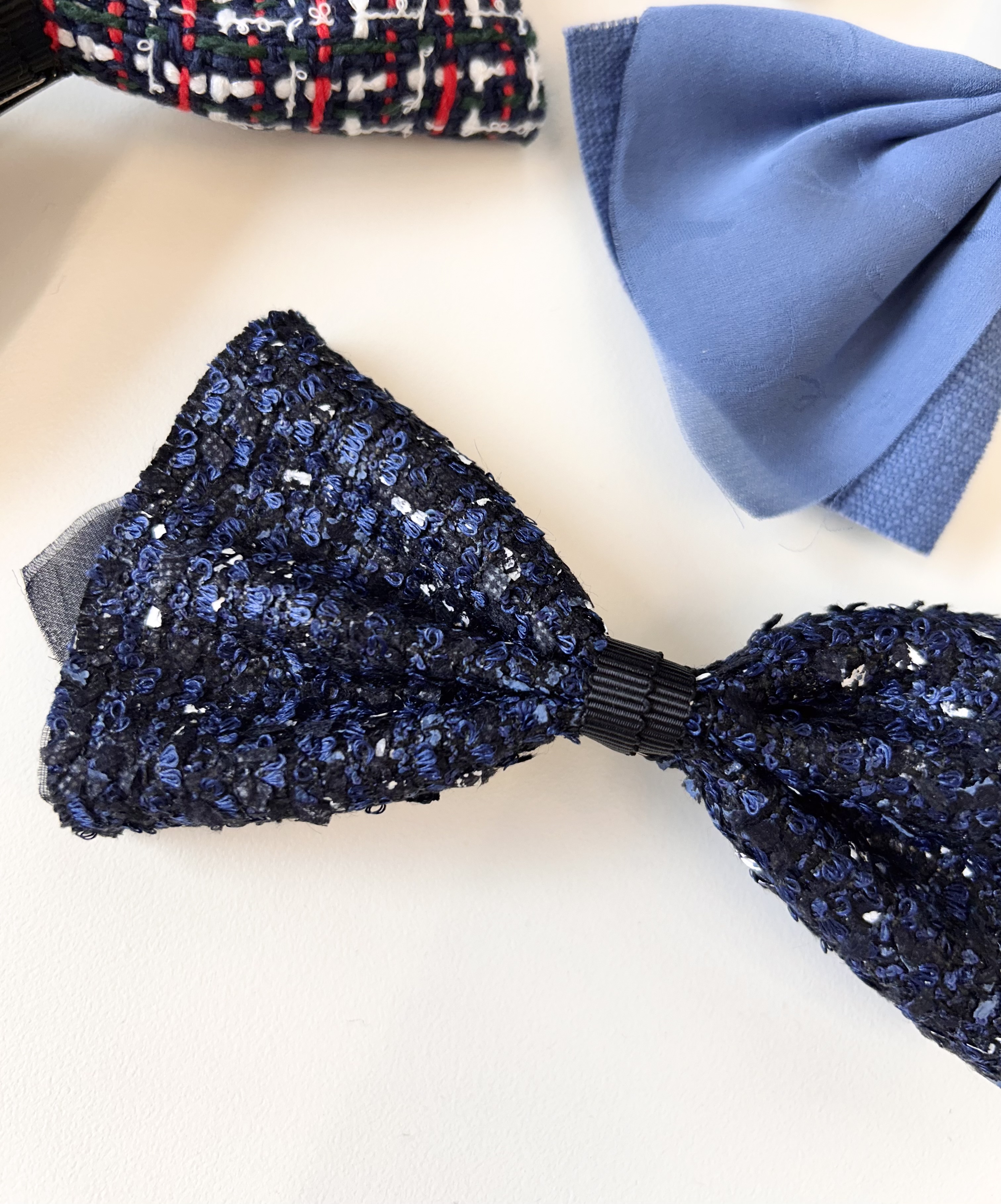CHANEL spare fabric ribbon hair clip no.75