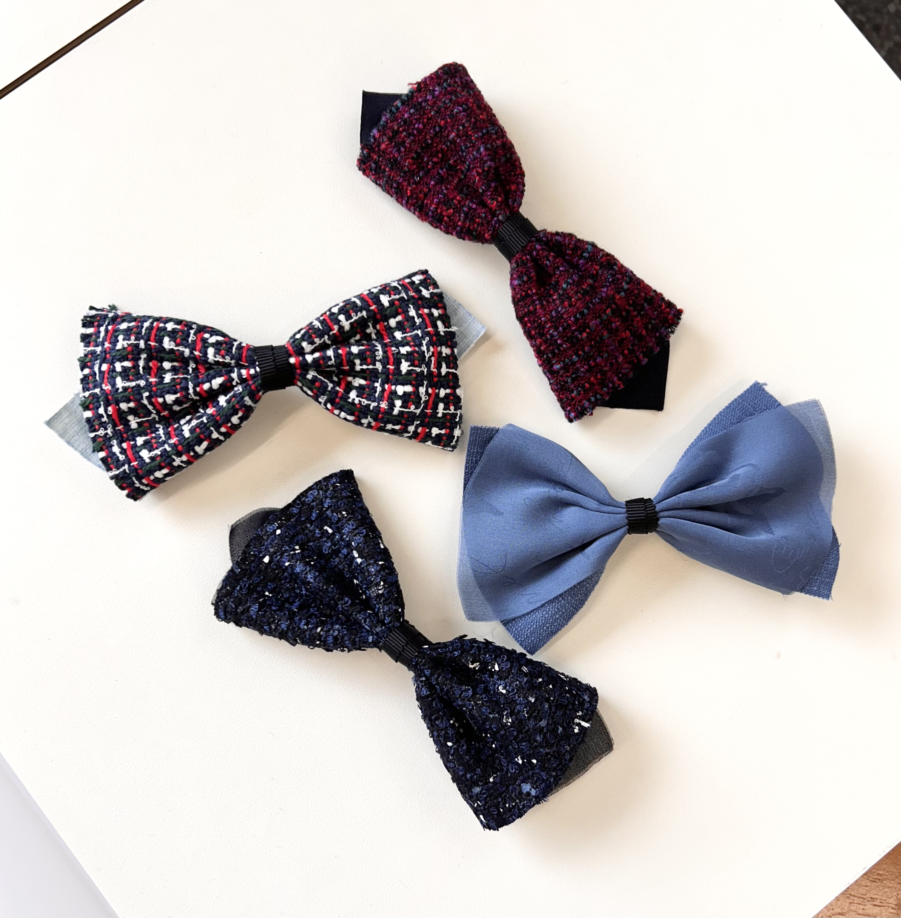 CHANEL spare fabric ribbon hair clip no.75