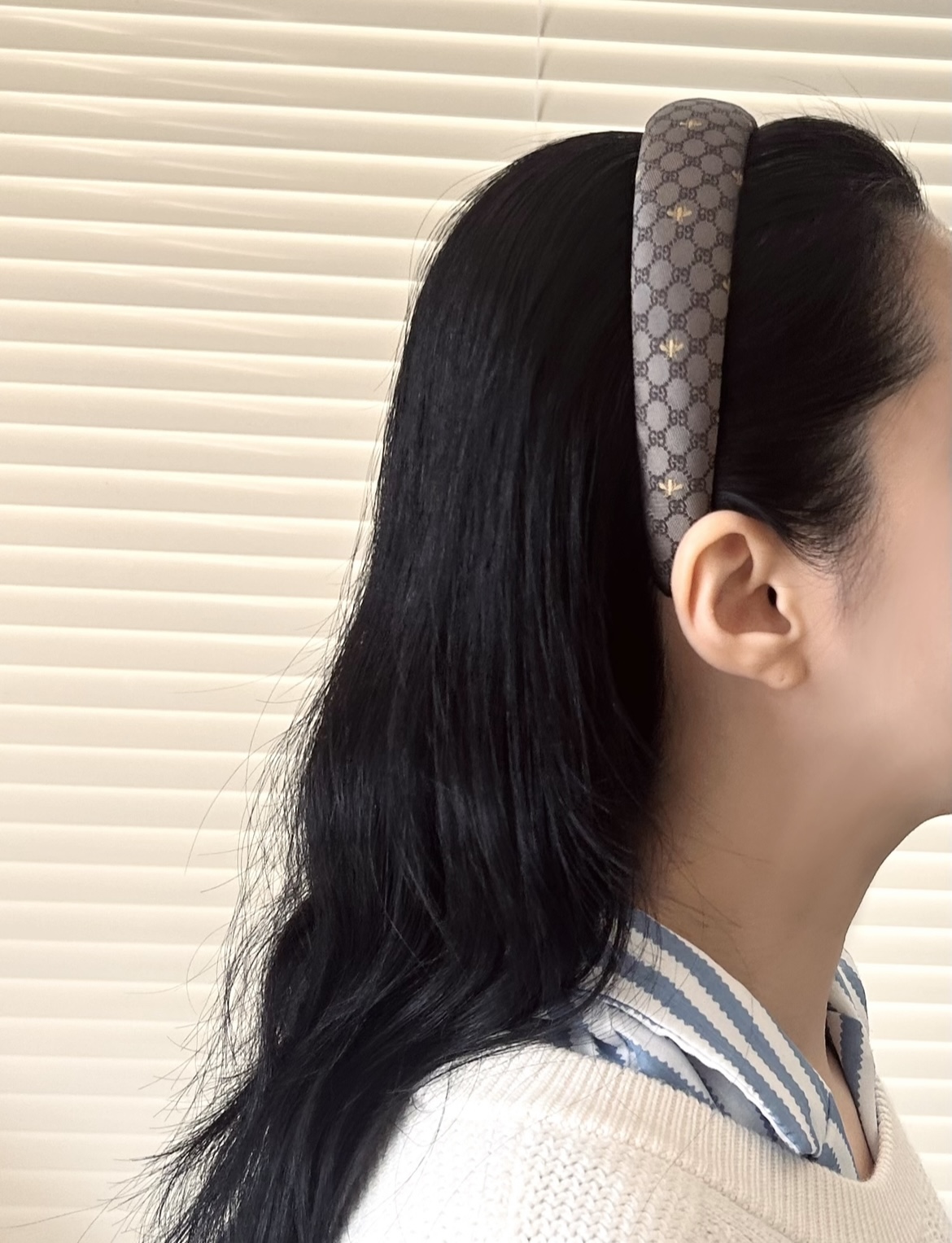 GUCCI GG bee silk hair band no.76