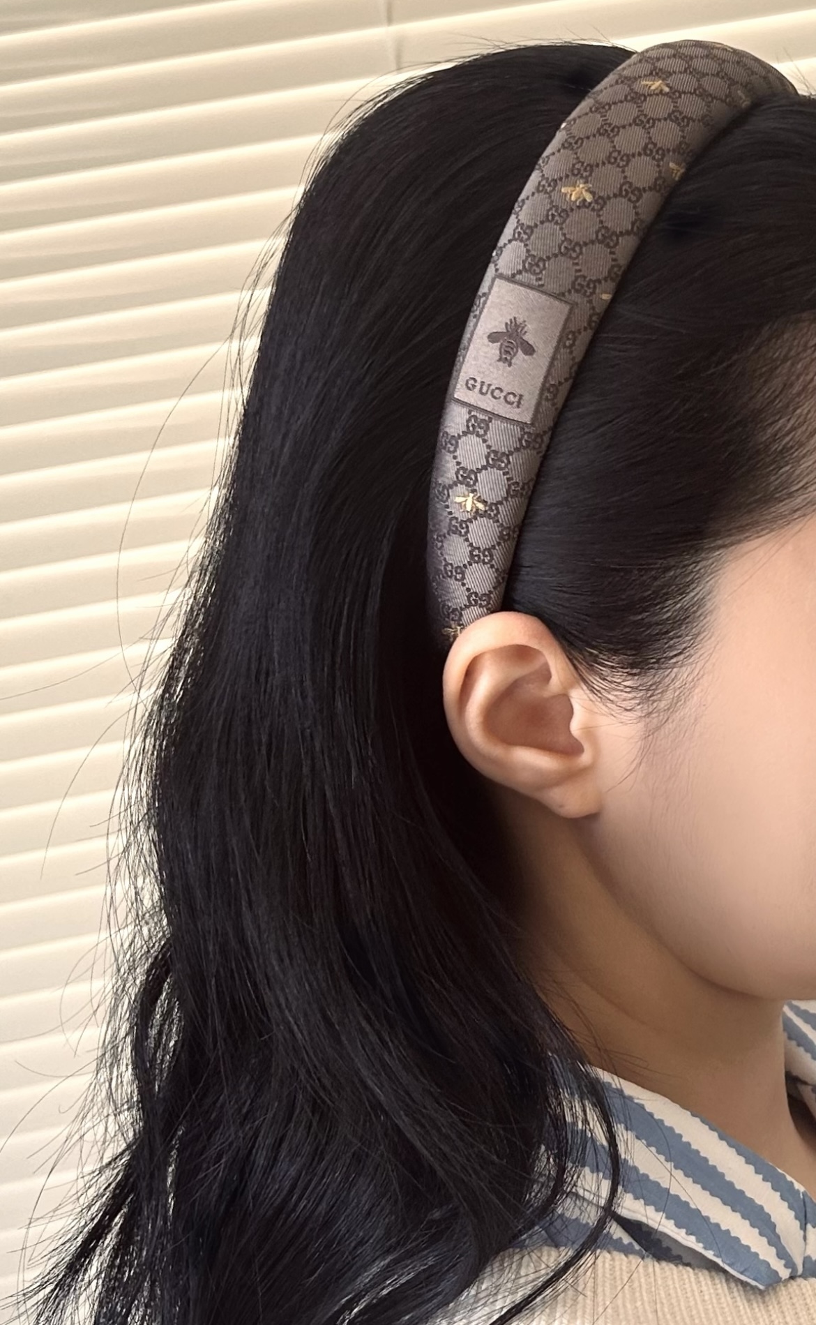 GUCCI GG bee silk hair band no.76