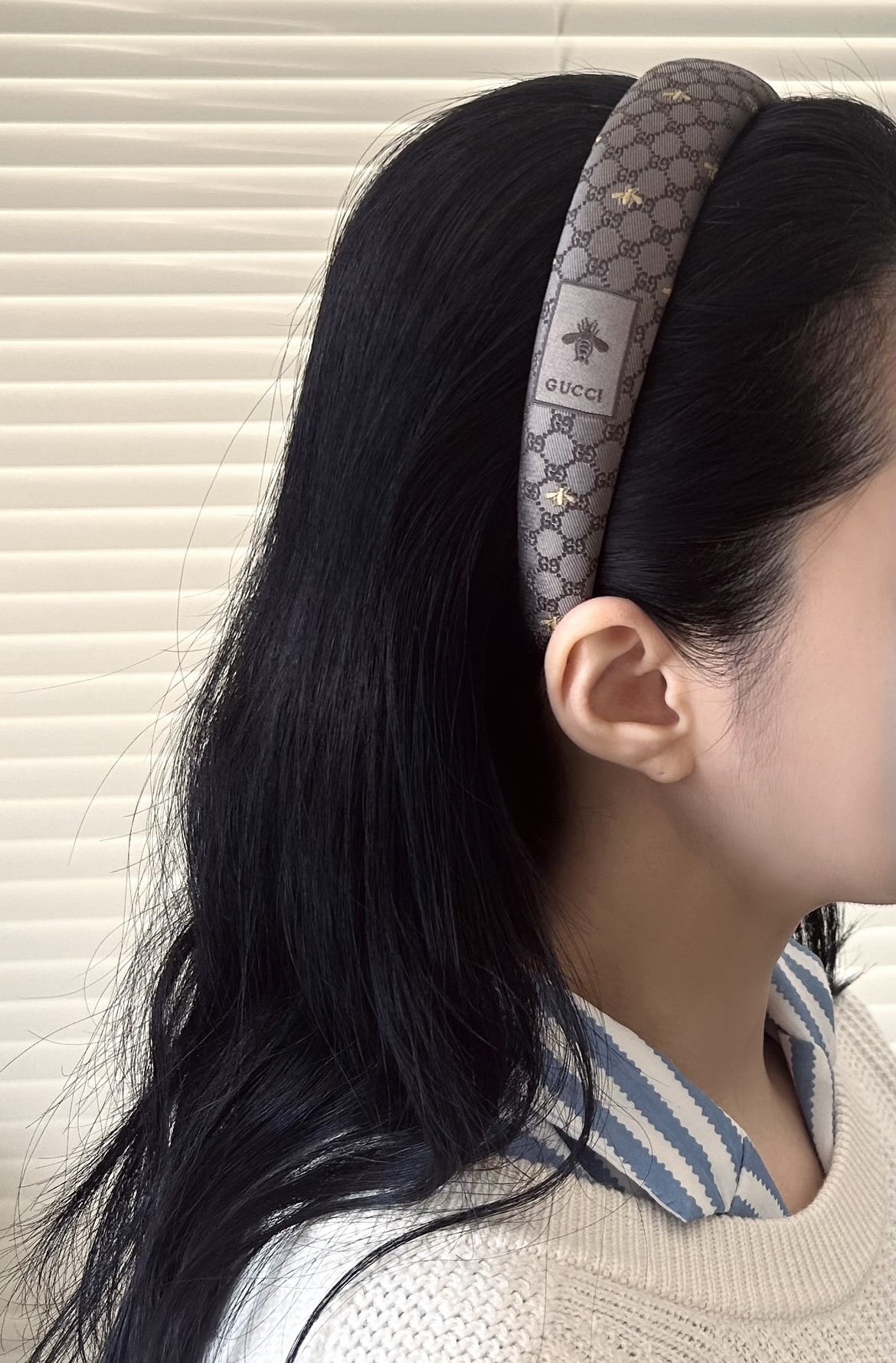 GUCCI GG bee silk hair band no.76