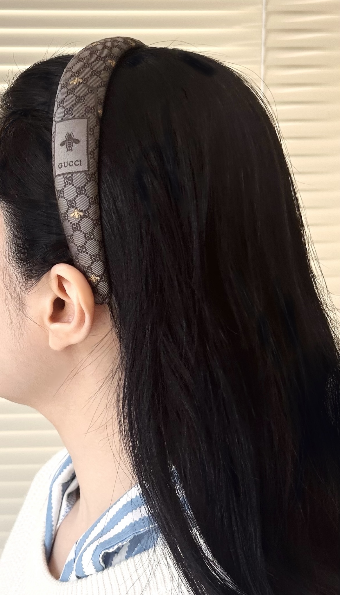 GUCCI GG bee silk hair band no.76