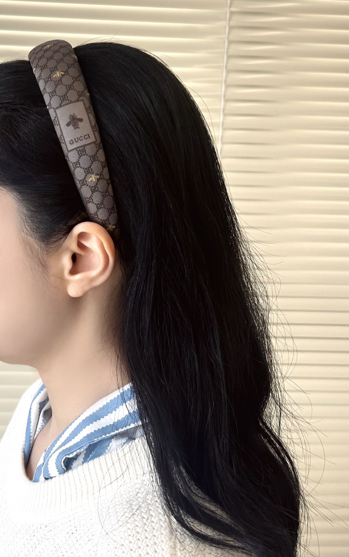 GUCCI GG bee silk hair band no.76