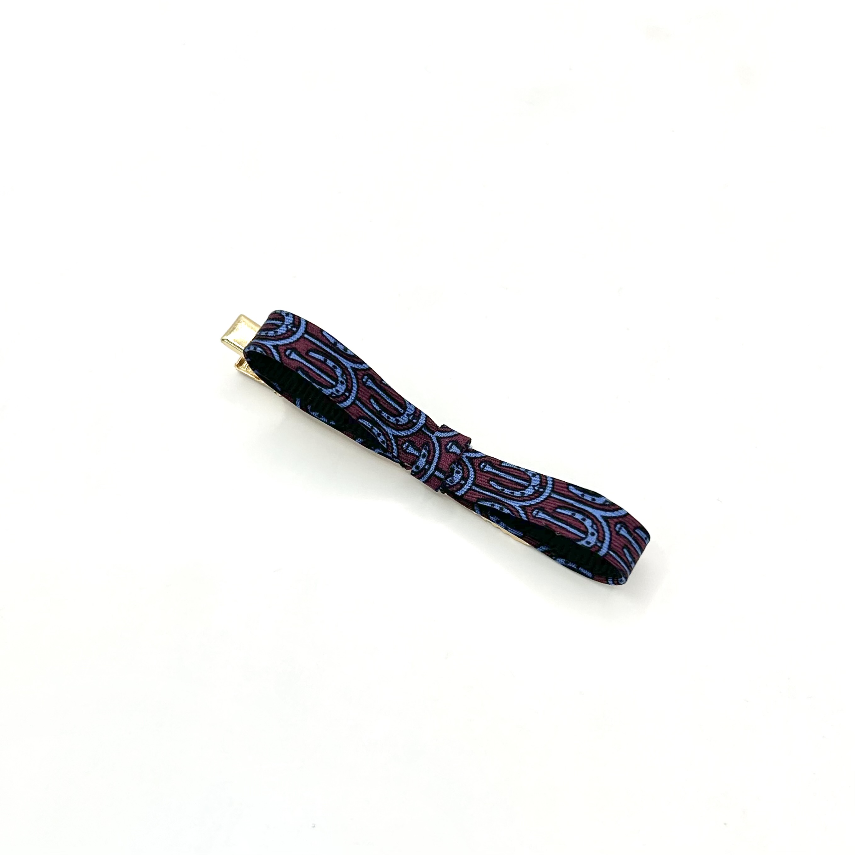 HERMES silk ribbon hair clip no.80