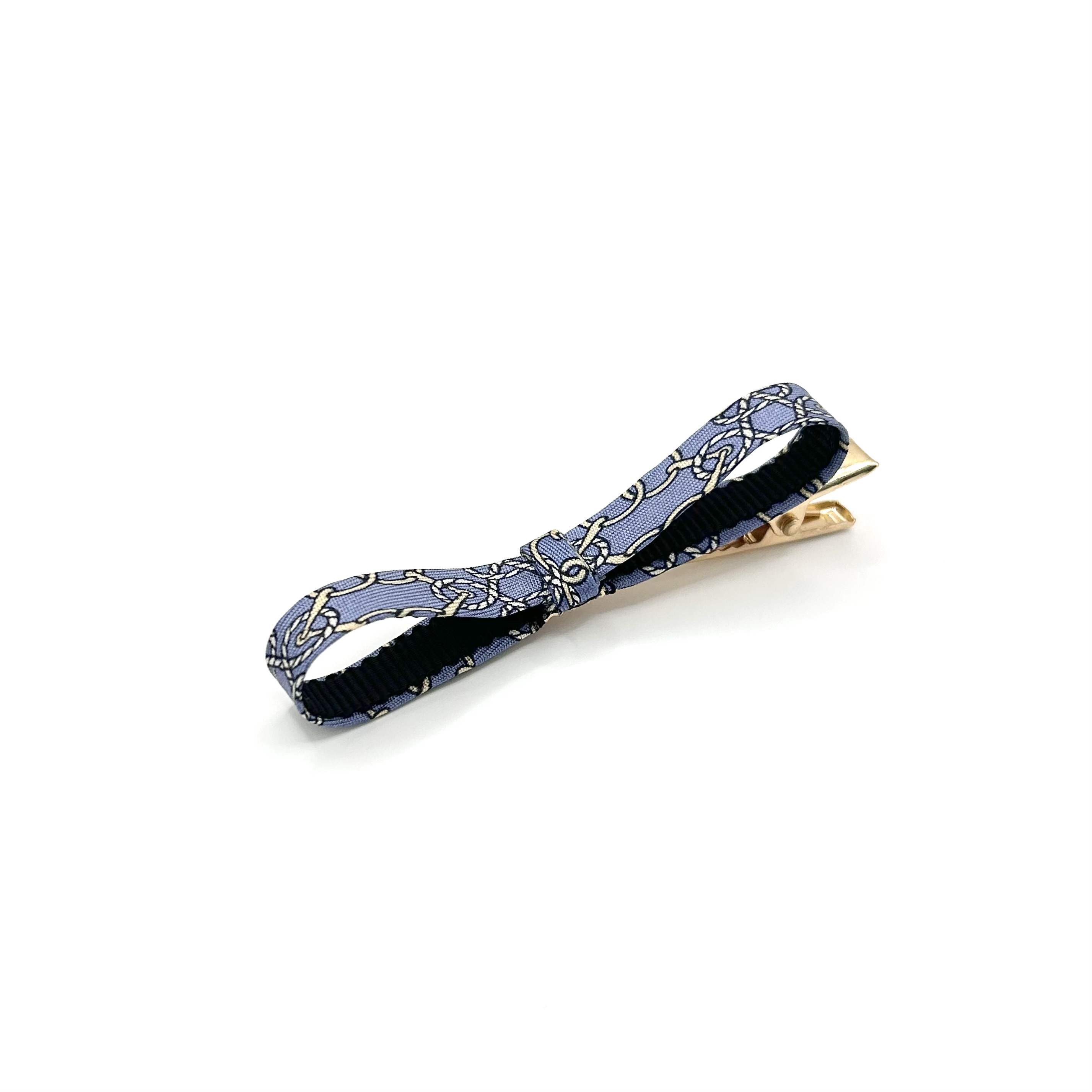 HERMES silk ribbon hair clip no.80