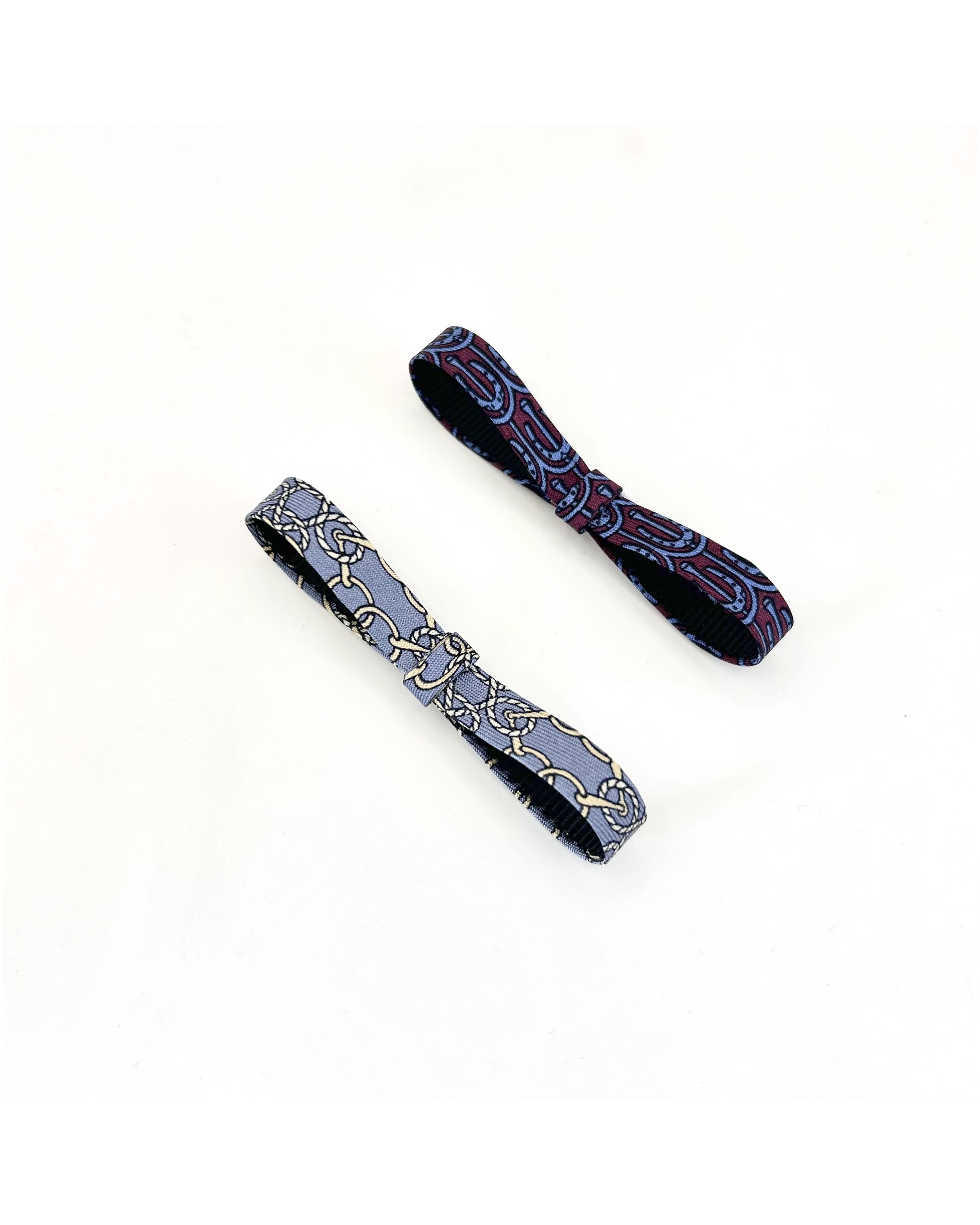 HERMES silk ribbon hair clip no.80
