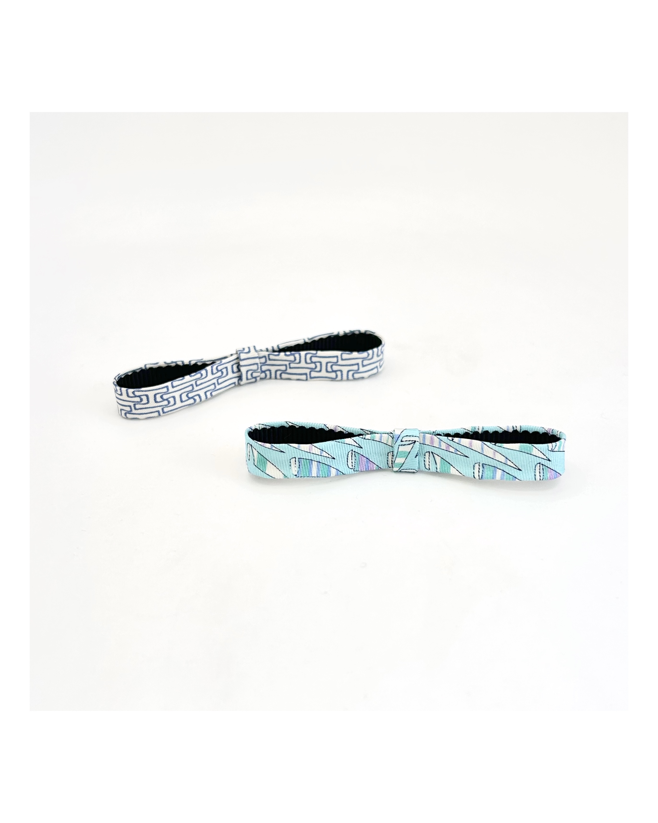 HERMES silk ribbon hair clip no.80