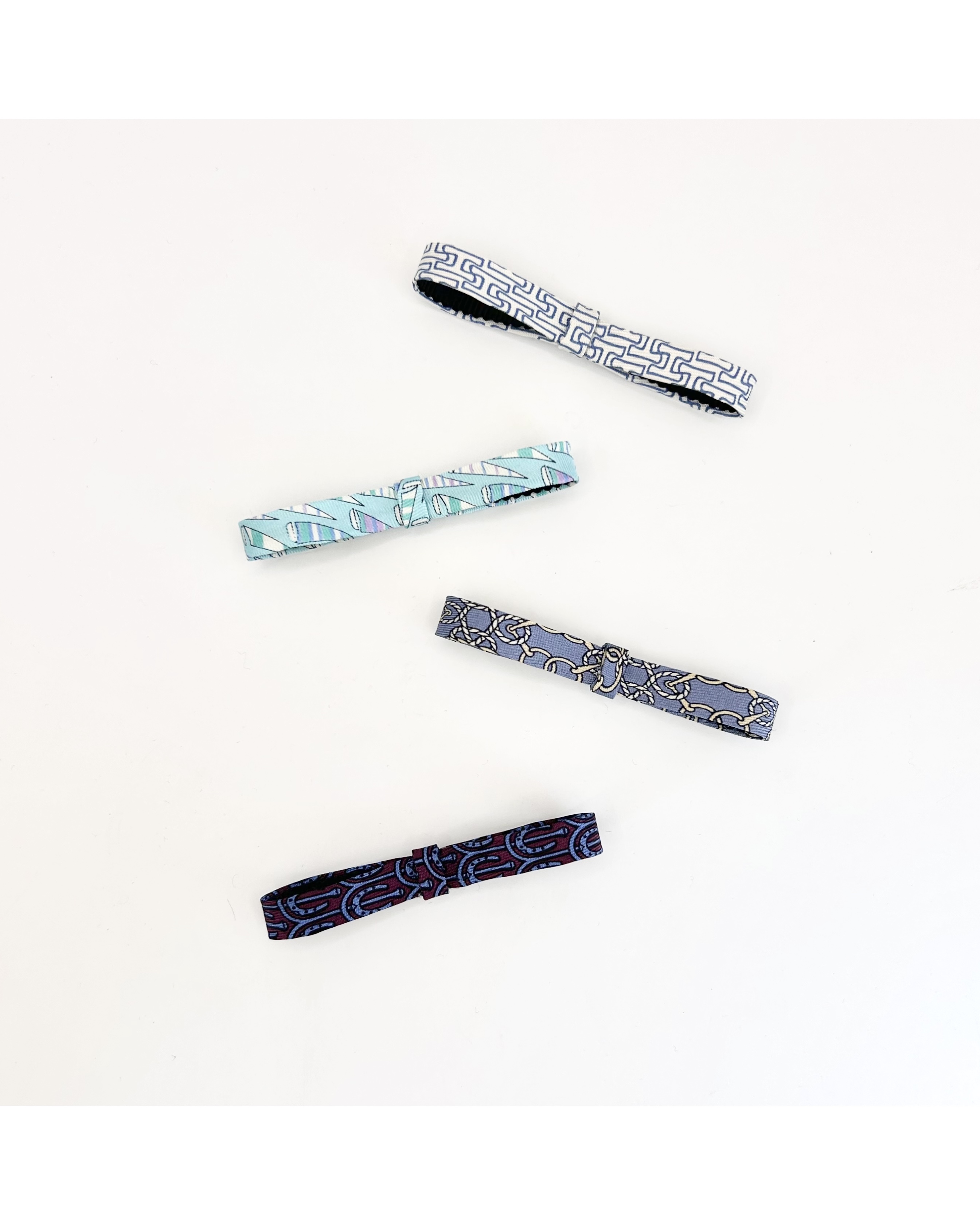 HERMES silk ribbon hair clip no.80