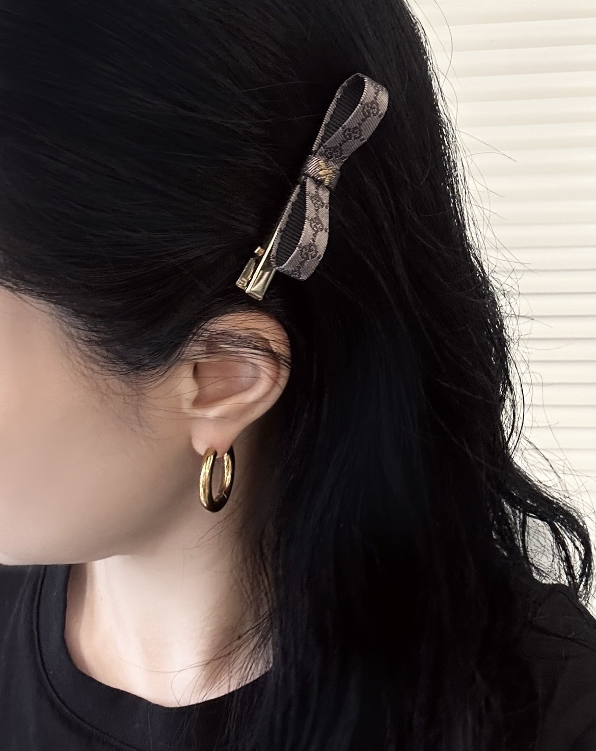GG bee silk ribbon hair clip no.81