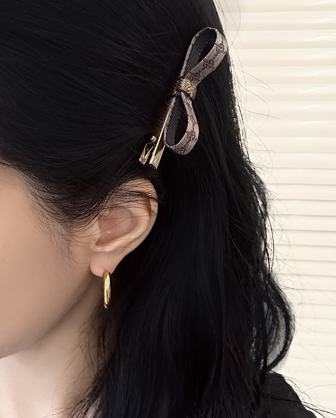 GG bee silk ribbon hair clip no.81