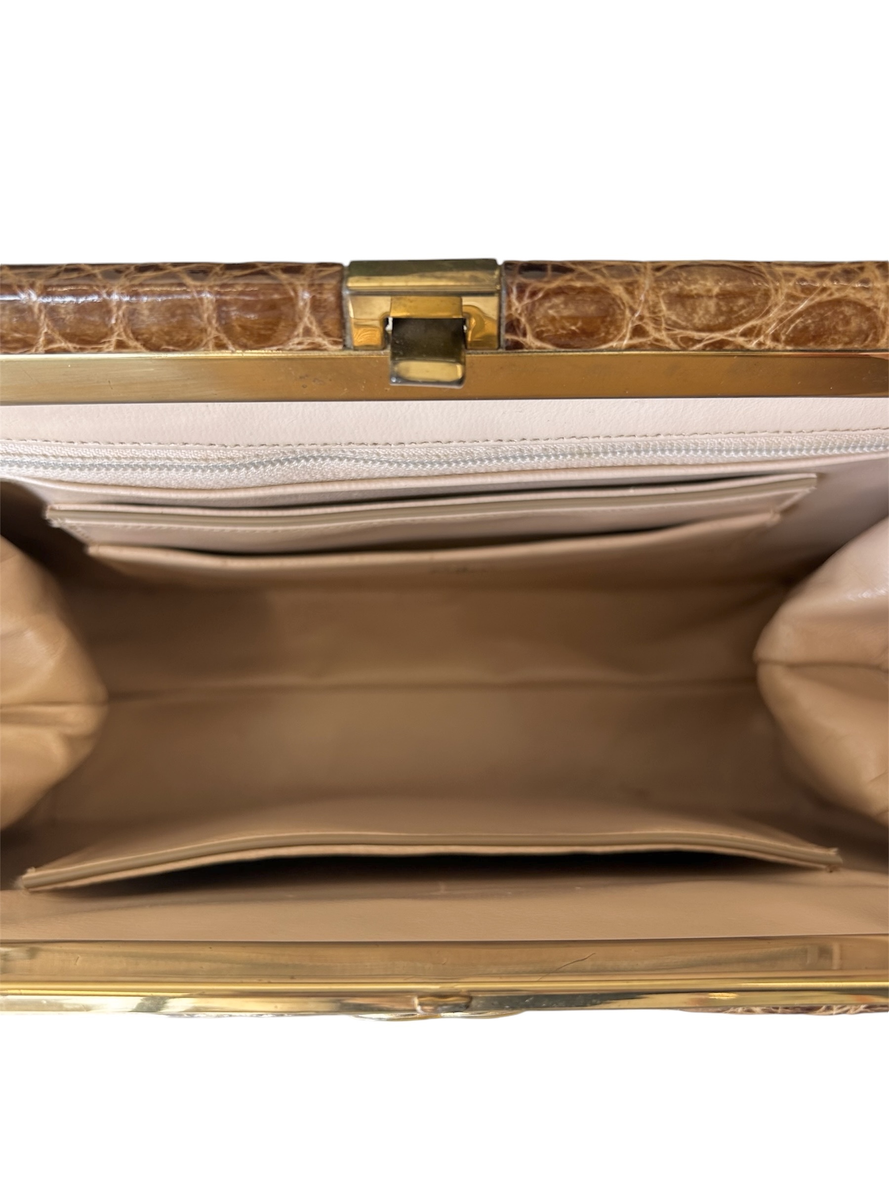 GENUINE vintage crocodile bag X CHANEL hanger CC objet no.40