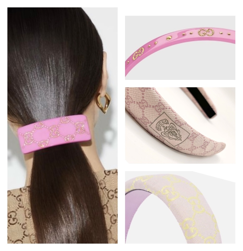 GUCCI pink GG hair band no.84