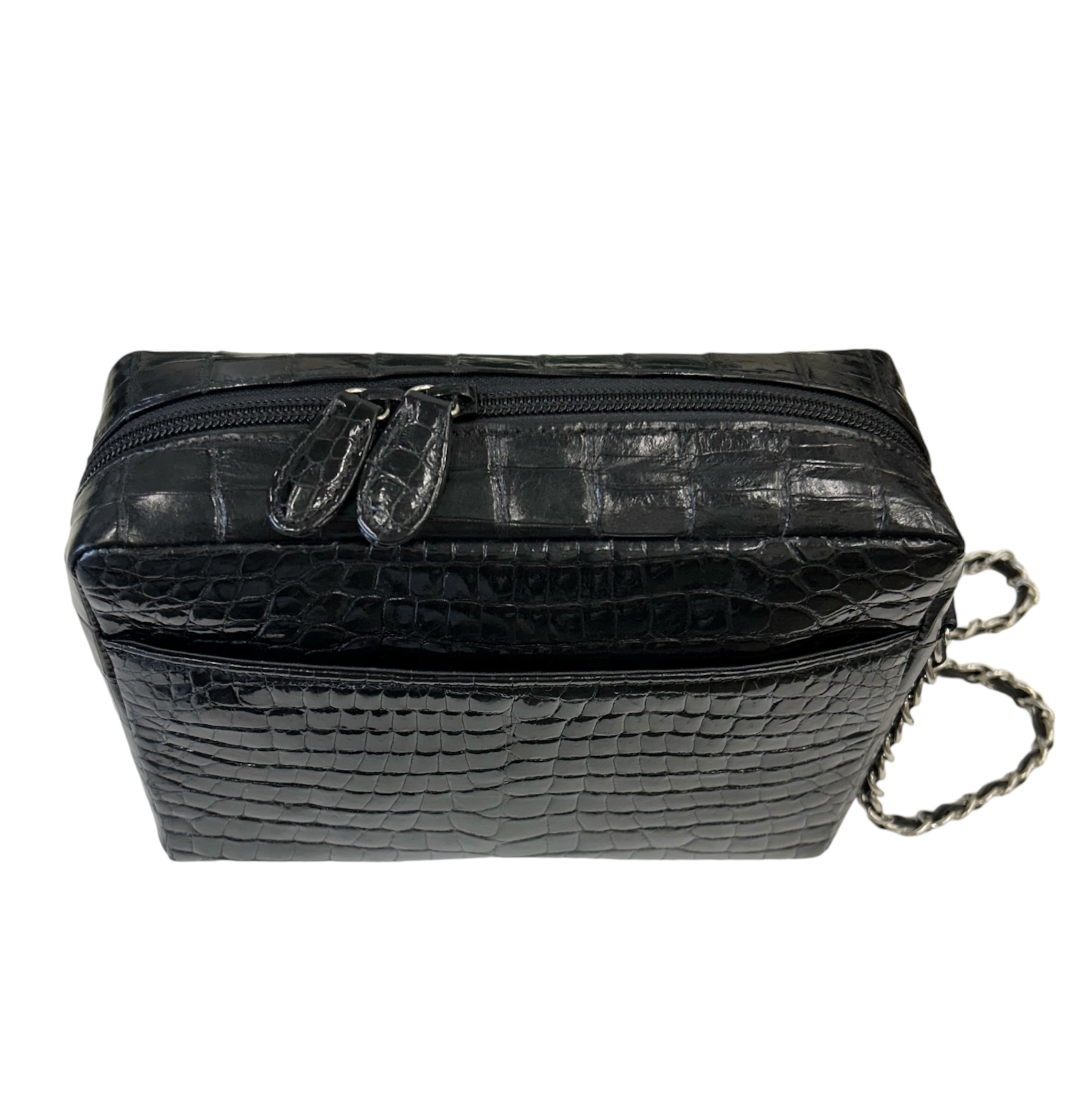 GENUINE vintage crocodile bag X CHANEL hanger CC objet no.43