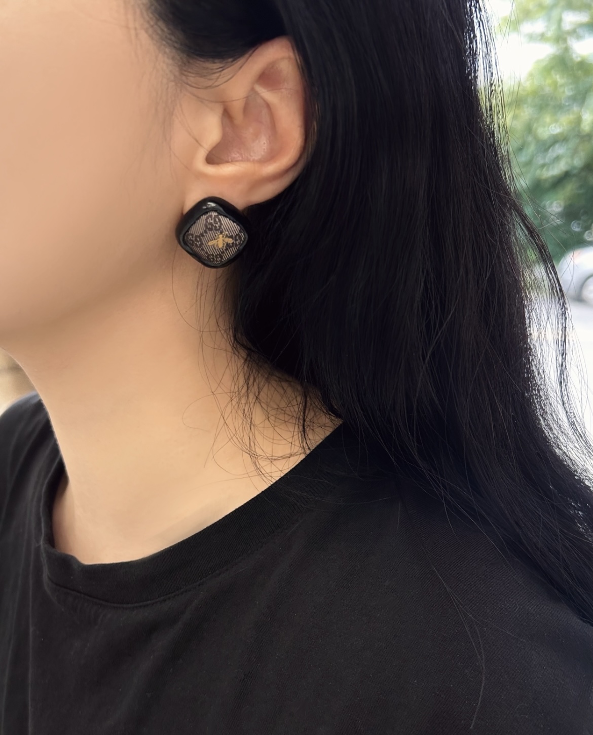 GUCCI GG bee silk earring no.61