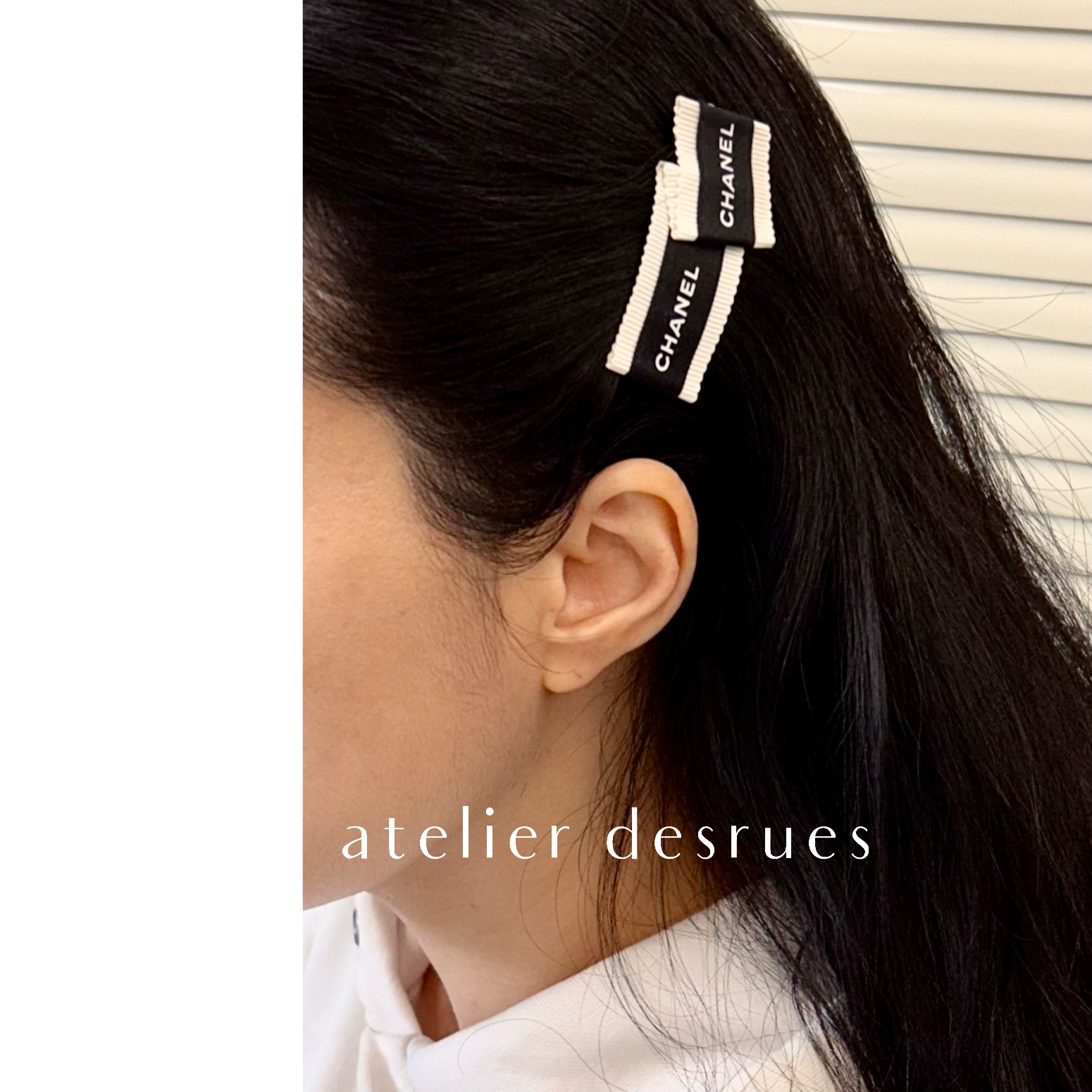 CHANEL folding ribbon hair pin no.81