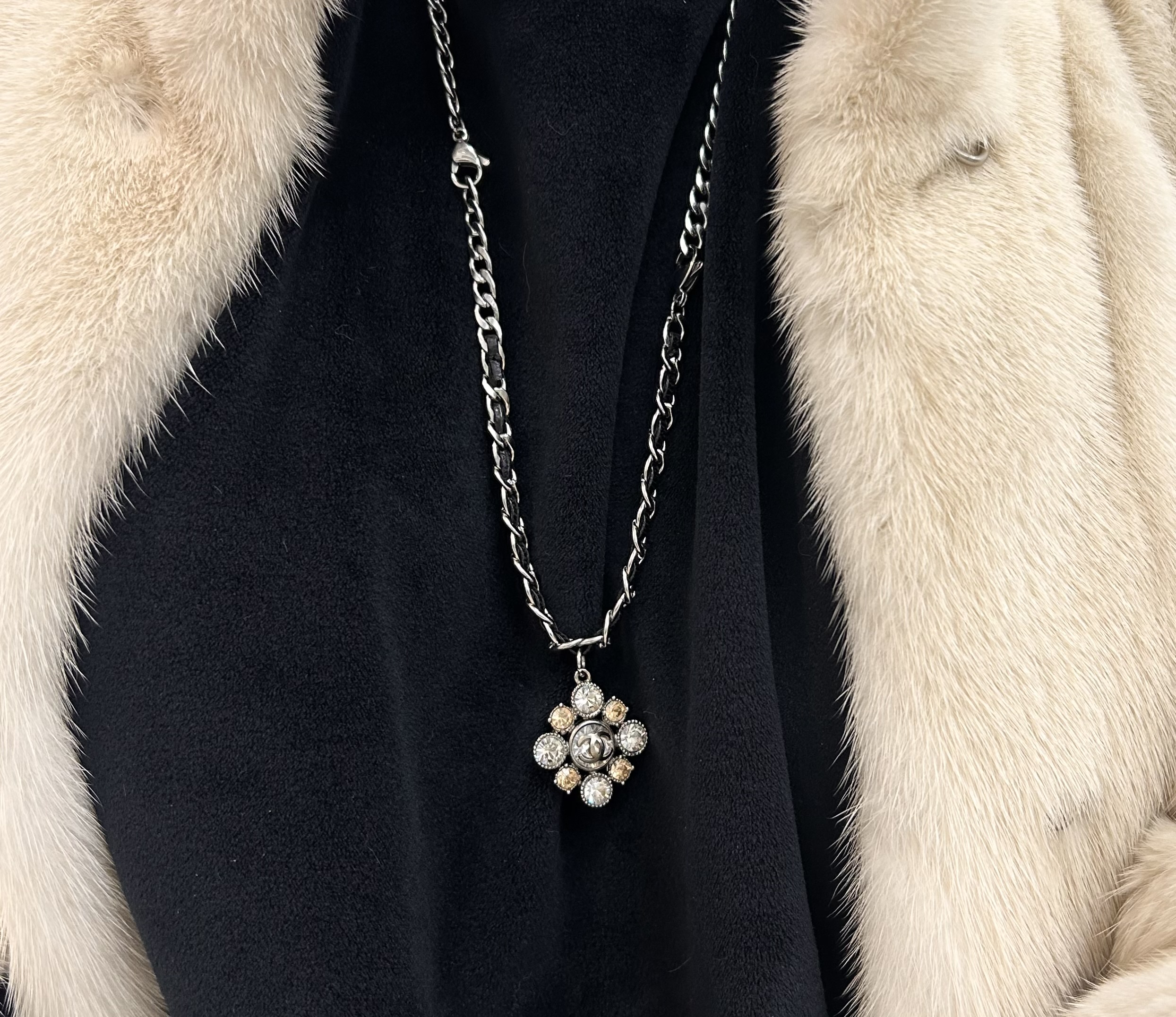 2008년도 CHANEL crystal CC pendant bracelet & necklace