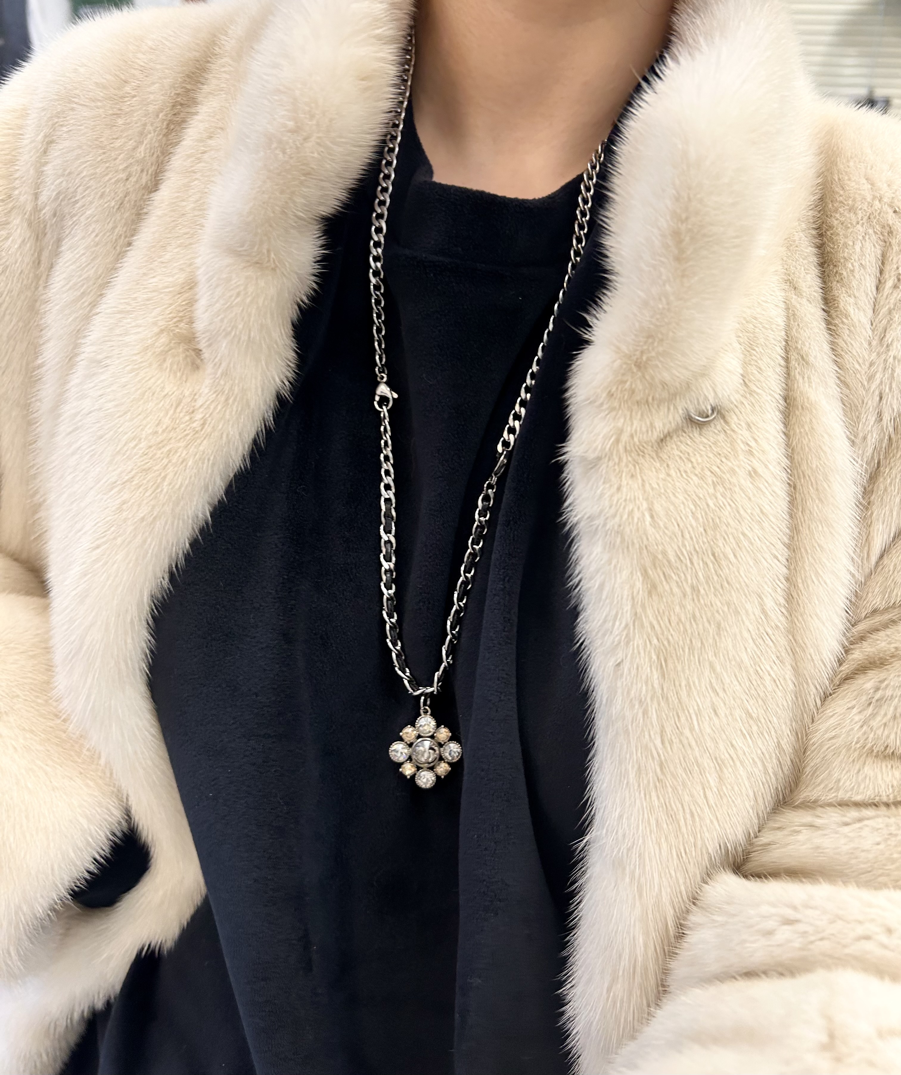 2008년도 CHANEL crystal CC pendant bracelet & necklace