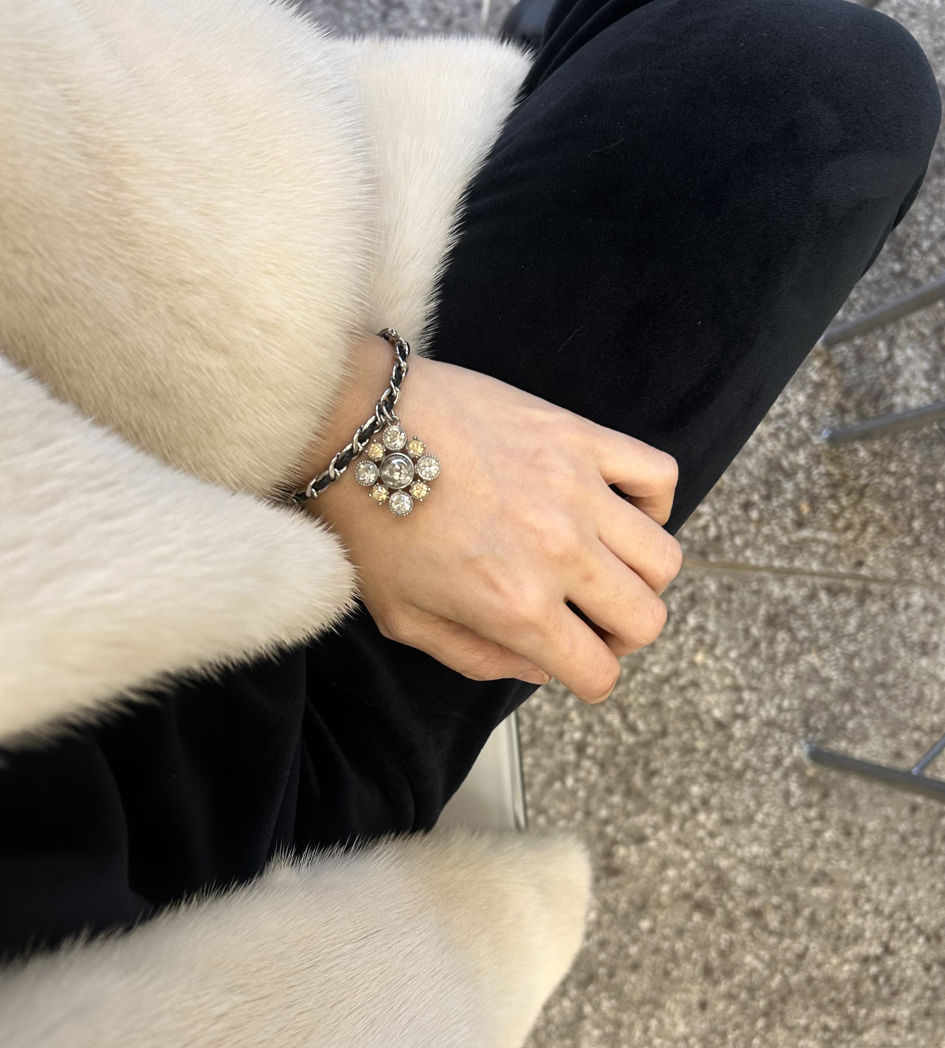 2008년도 CHANEL crystal CC pendant bracelet & necklace