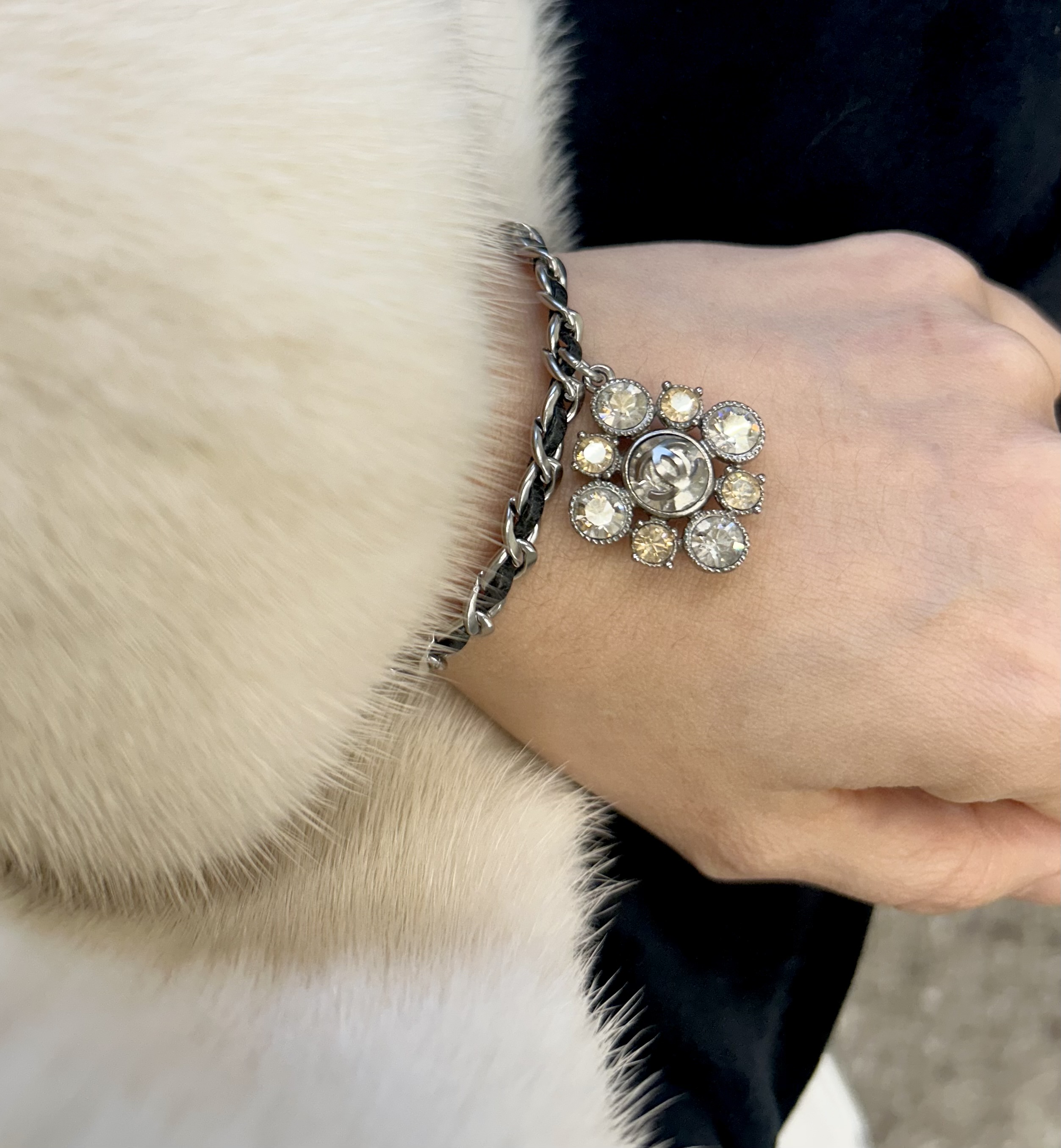 2008년도 CHANEL crystal CC pendant bracelet & necklace