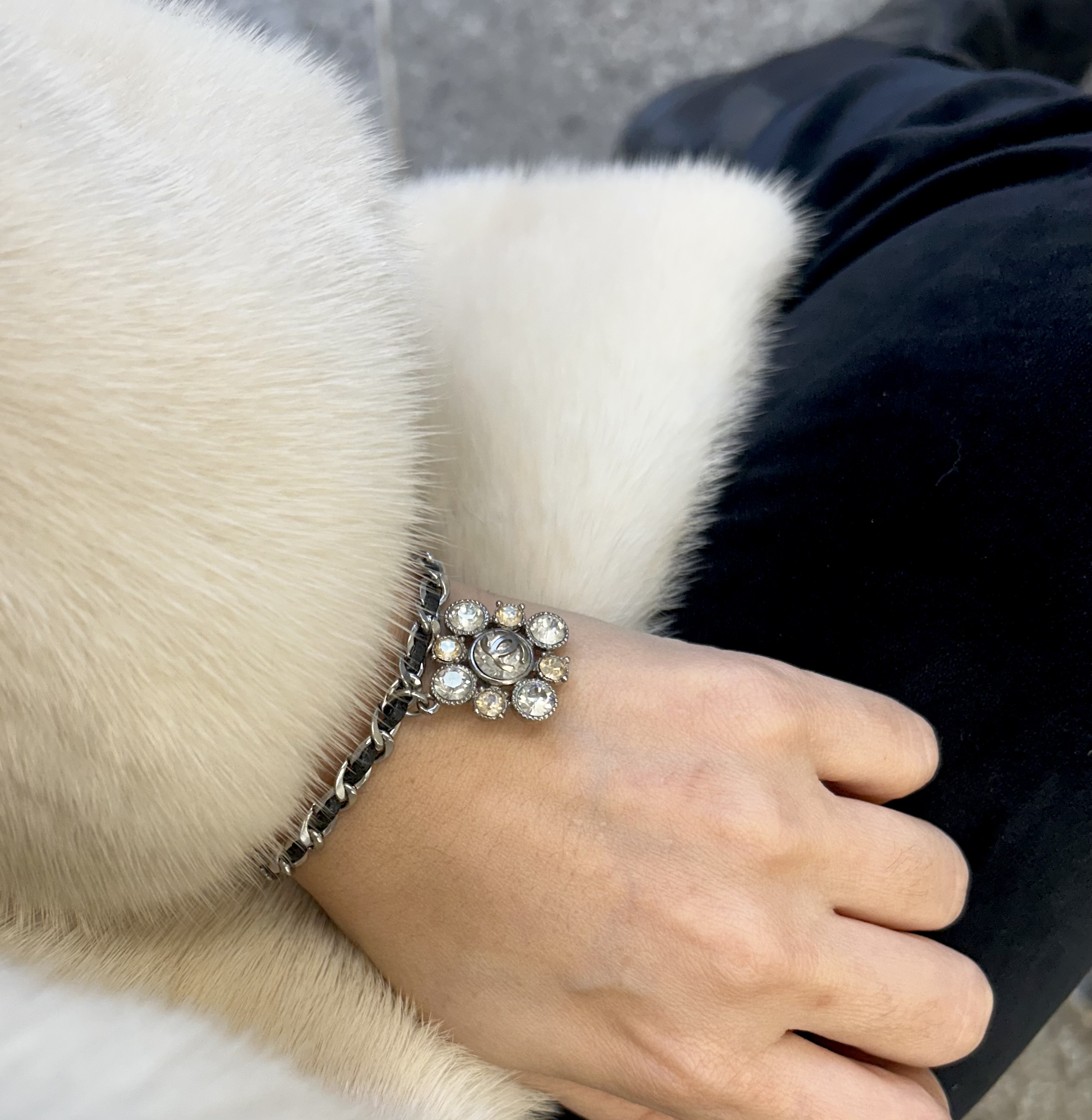 2008년도 CHANEL crystal CC pendant bracelet & necklace