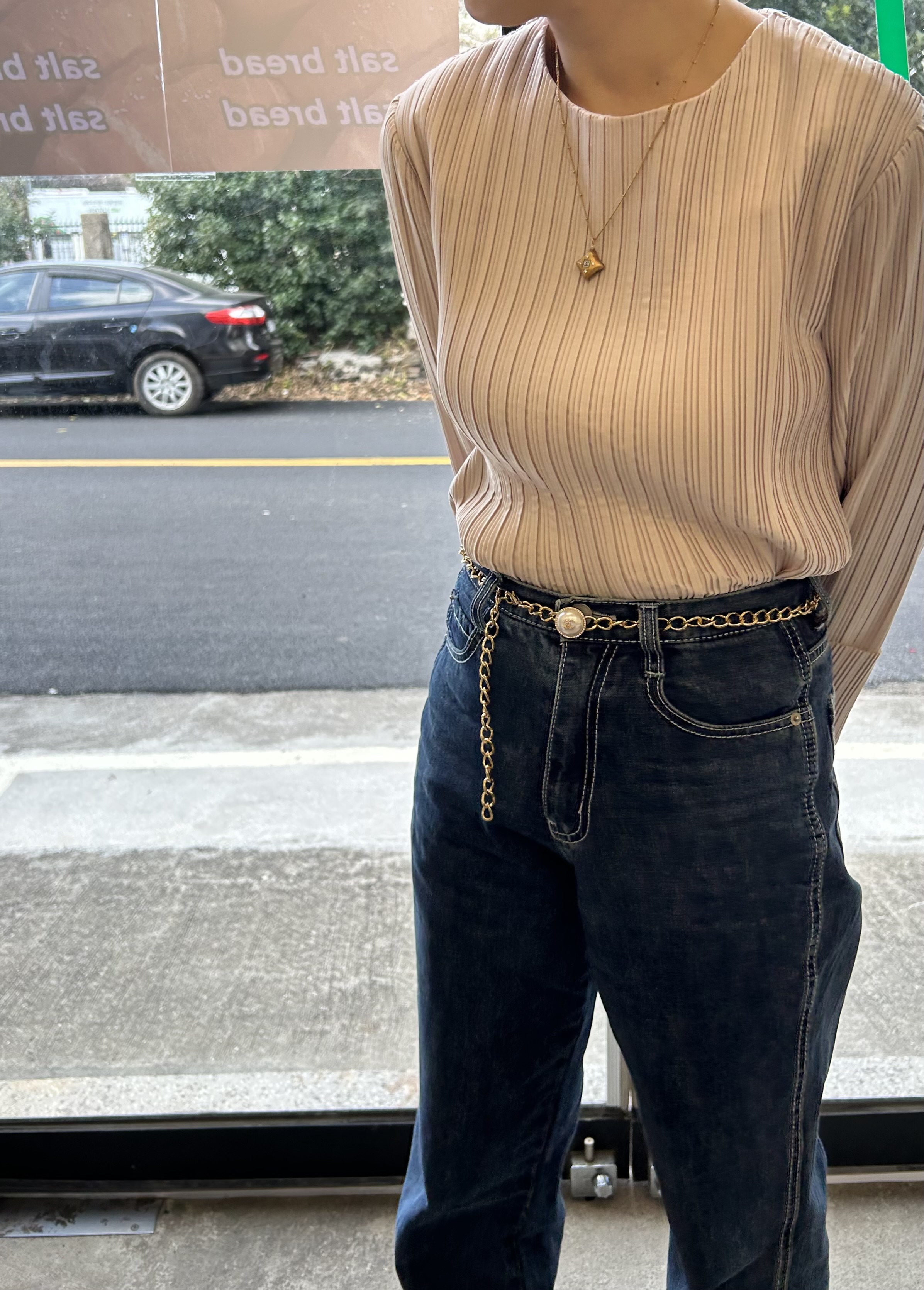 CHANEL holiday pearl CC charm belt