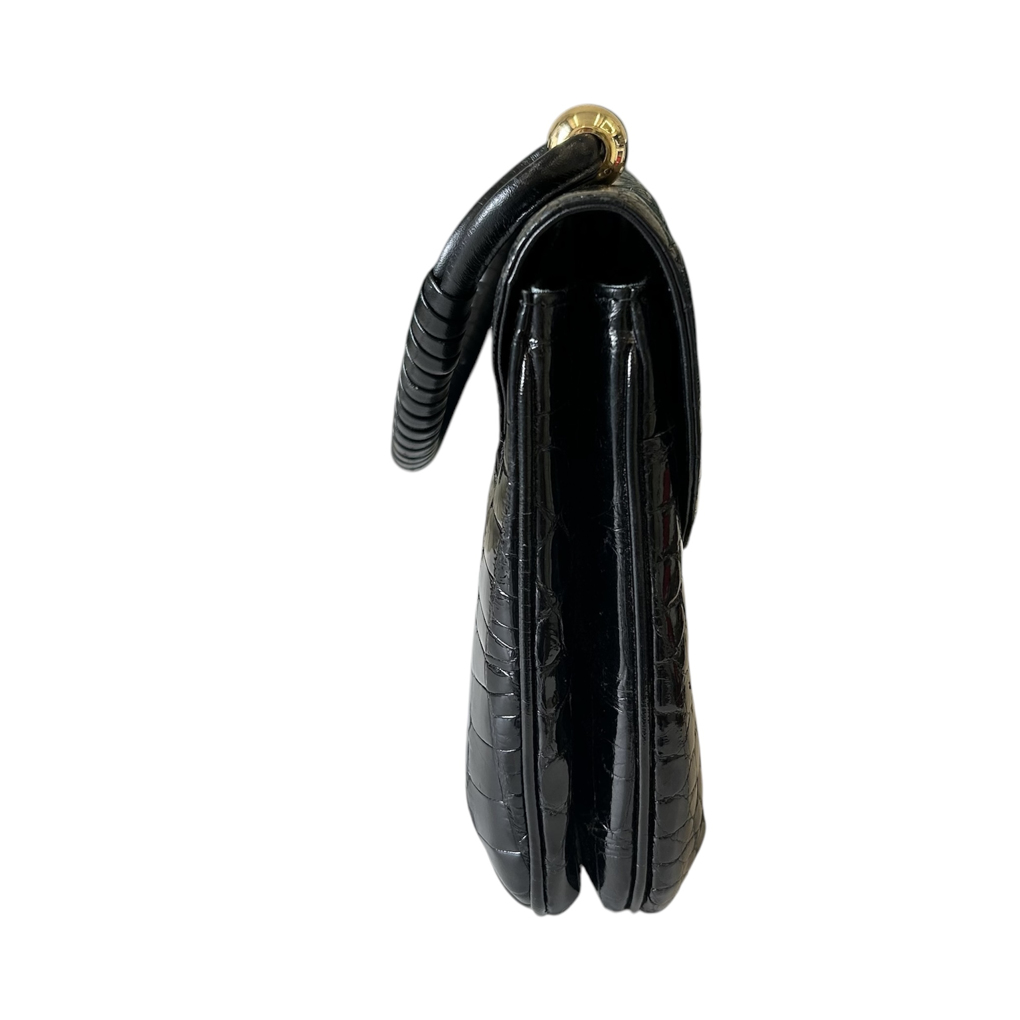GENUINE vintage crocodile bag X CHANEL hanger CC objet no.47