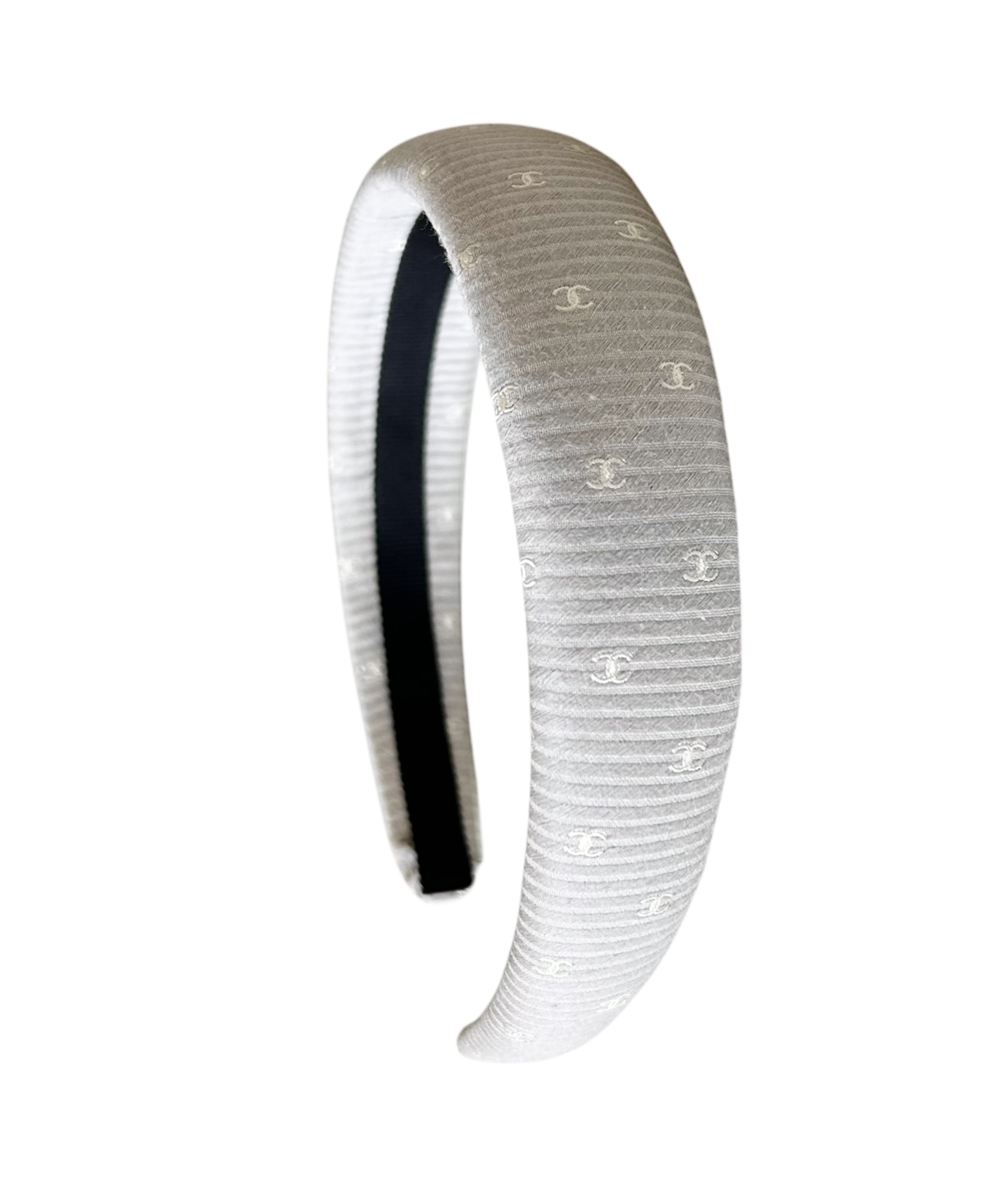 CHANEL classic grey & white cc band