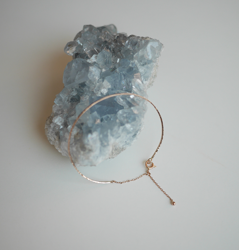 hammered half bangle