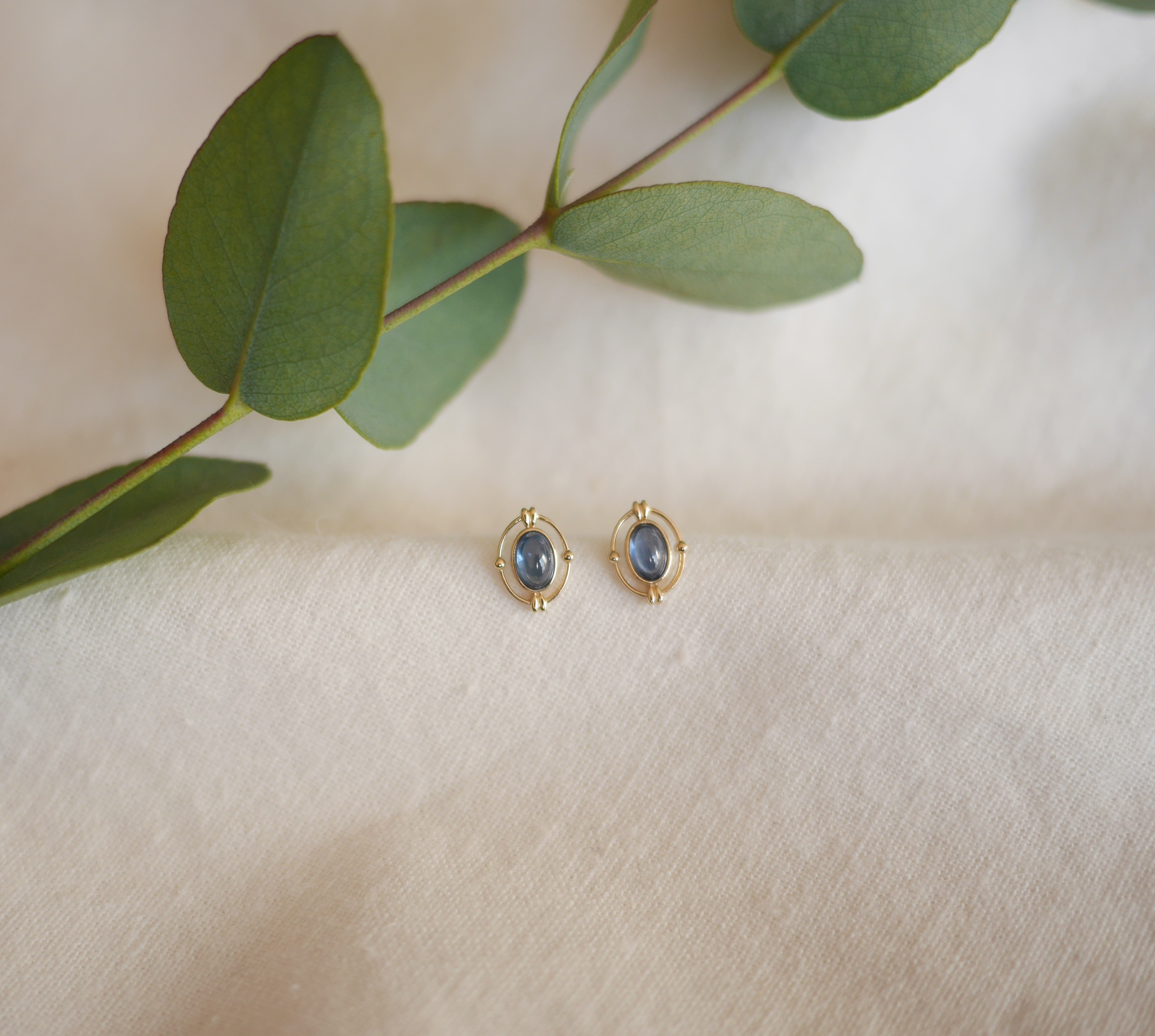 poetic blue sapphire earrings