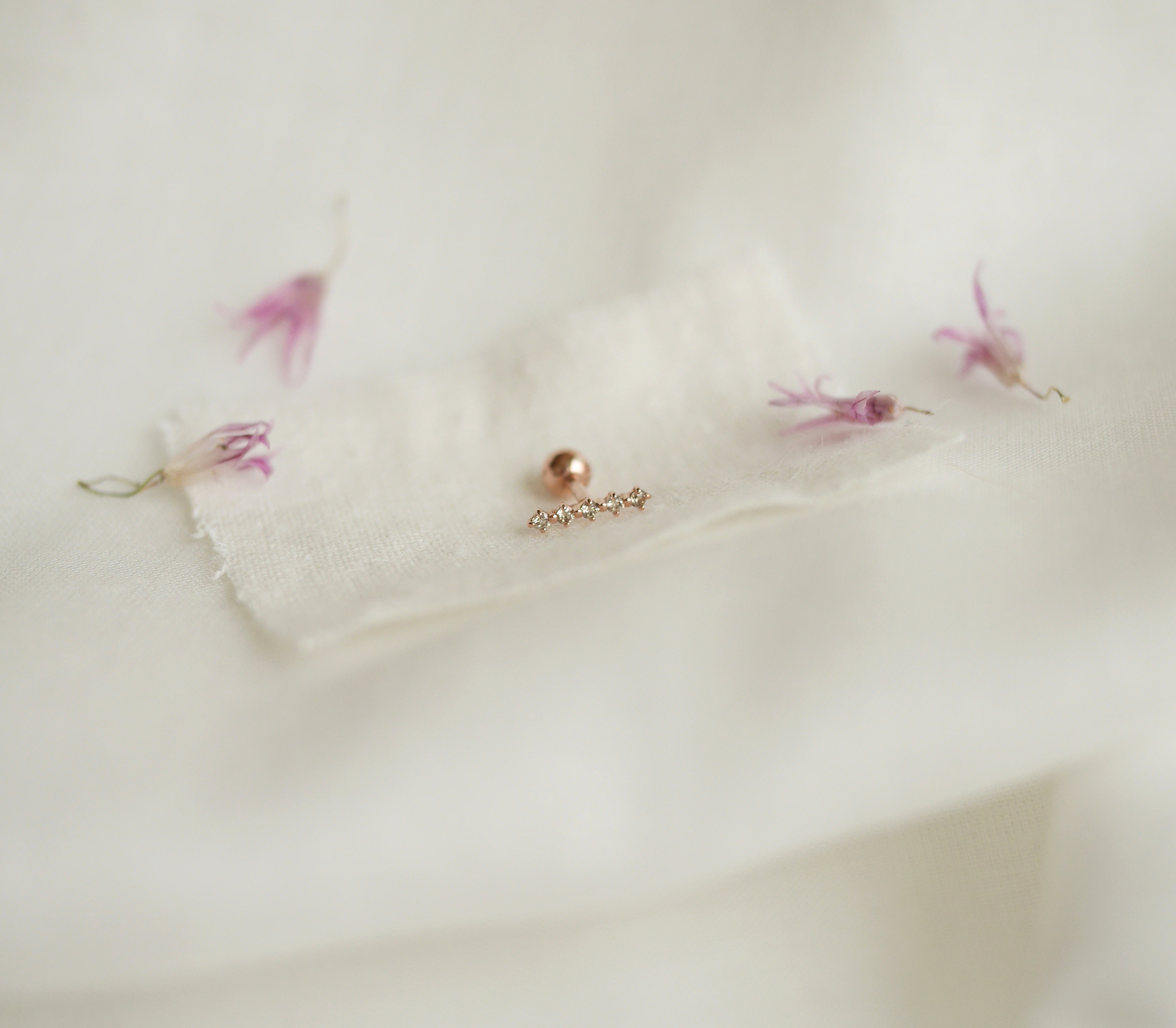 diamond stick earring