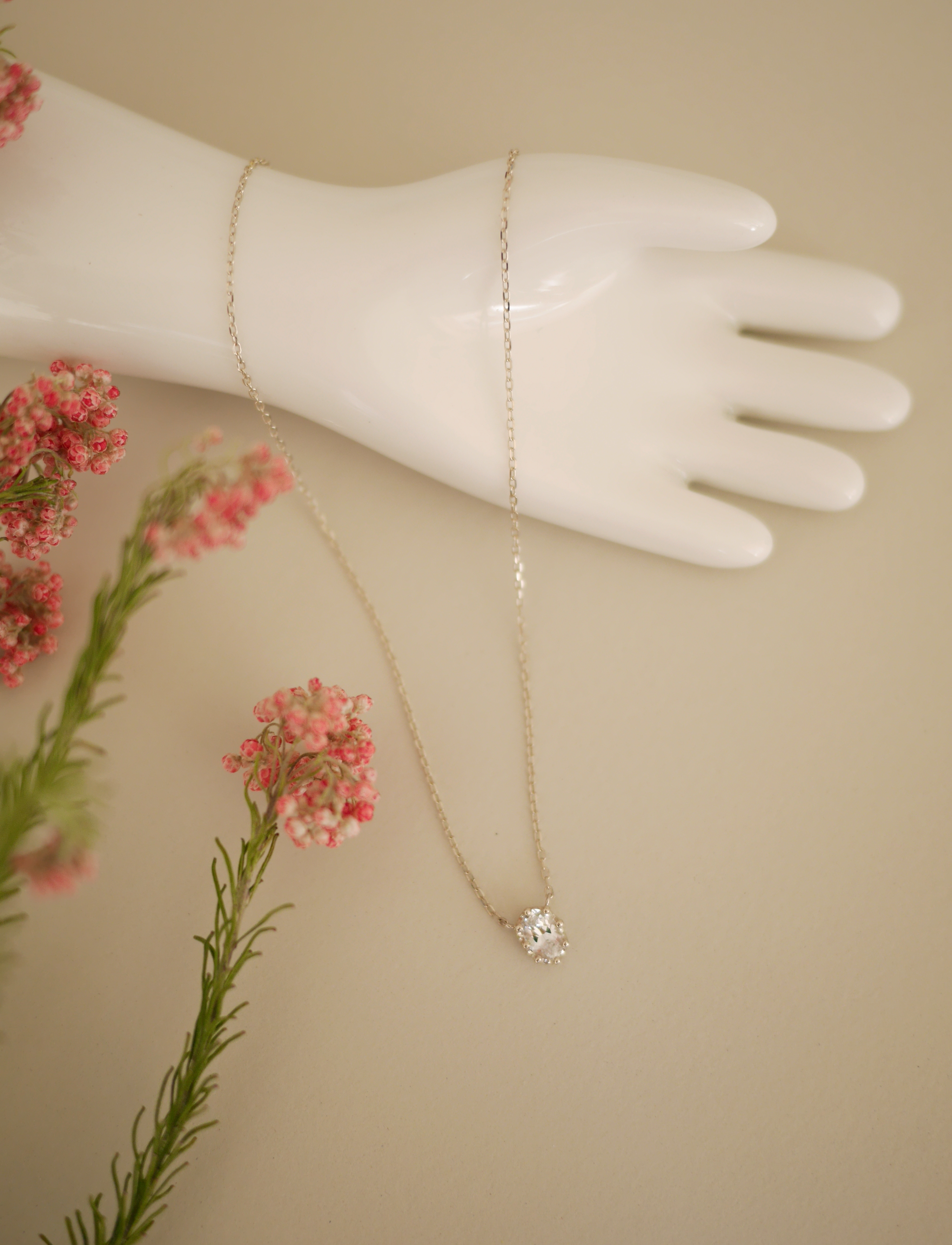 white topaz necklace