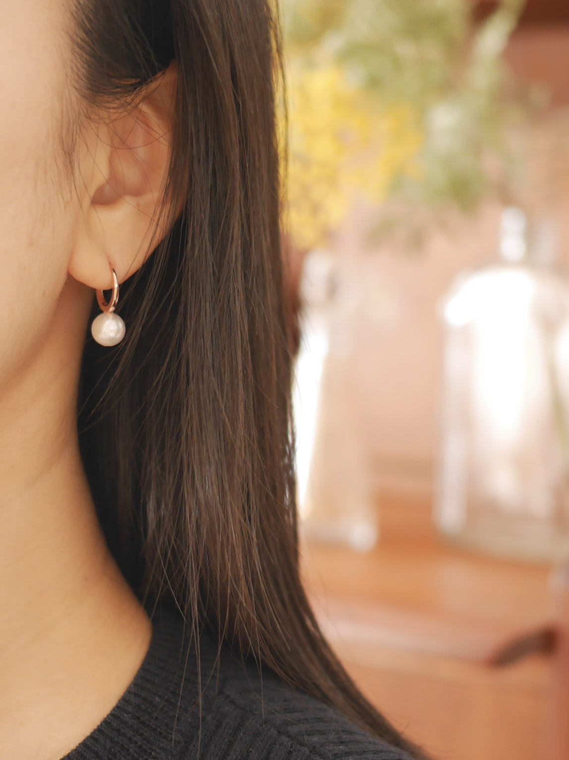 AKOYA pearl with oval earrings