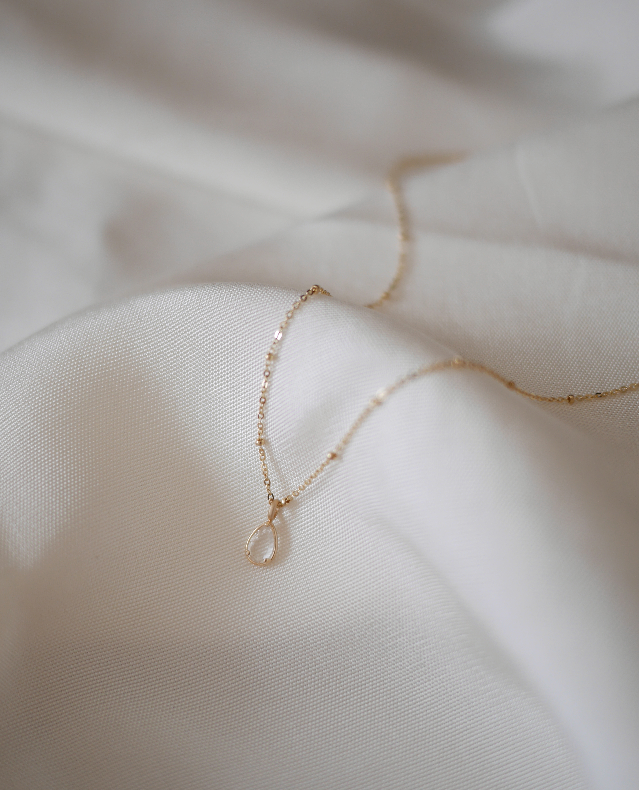 topaz drop necklace