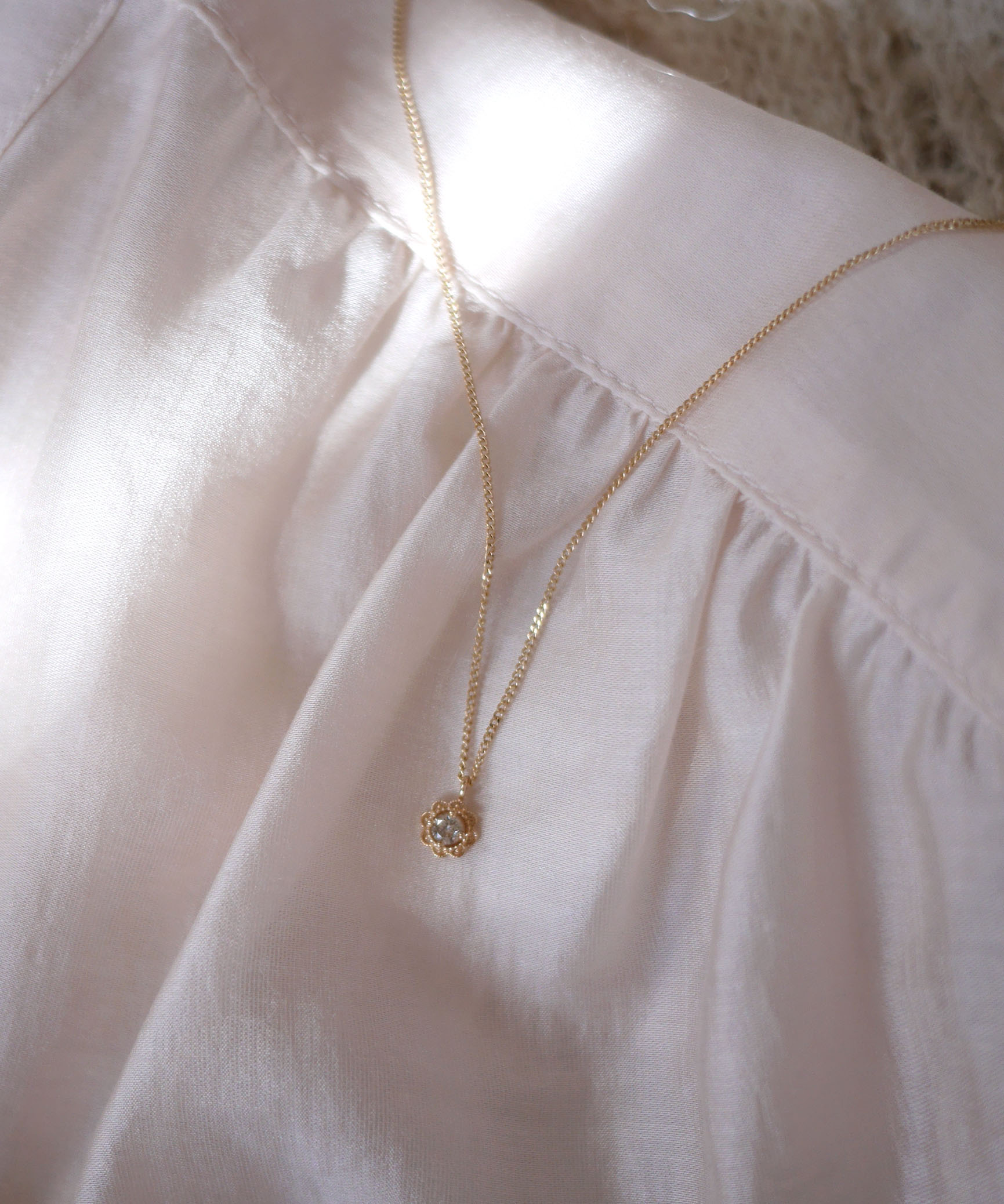 sunflower diamond necklace