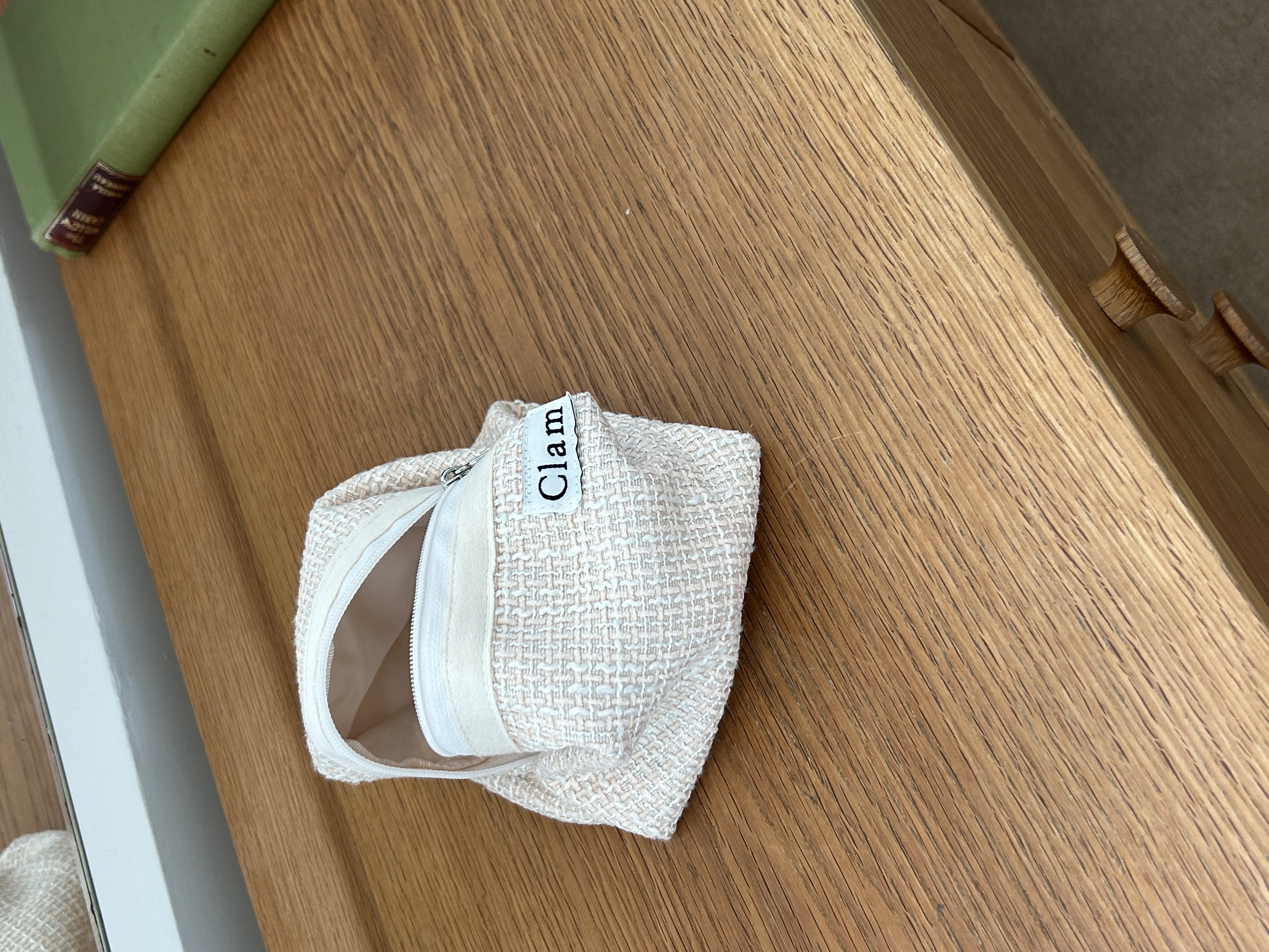 라운드 파우치 _ 트위드 블러쉬