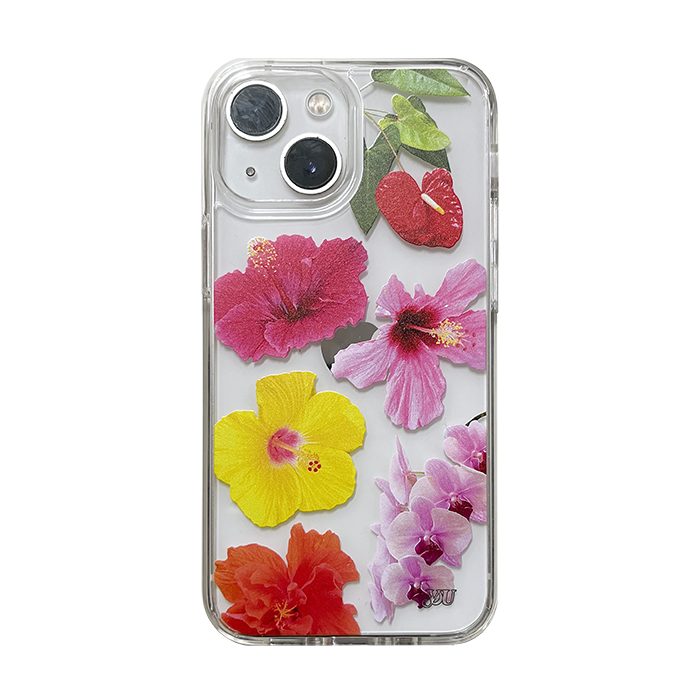 Tropical Flowers Clear Case