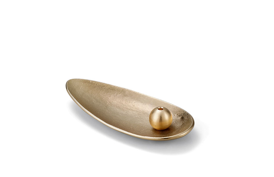 노사쿠 대나무 잎 인센스홀더 세트(황동) / Nousaku Bamboo Leaf Incense Holder( Brass)