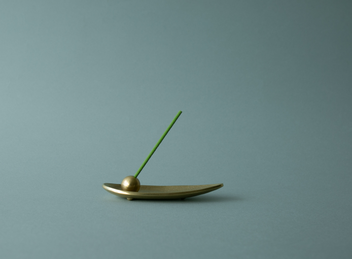 노사쿠 대나무 잎 인센스홀더 세트(황동) / Nousaku Bamboo Leaf Incense Holder( Brass)