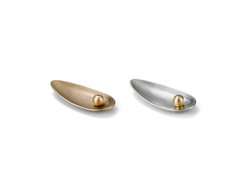 노사쿠 대나무 잎 인센스홀더 세트(황동) / Nousaku Bamboo Leaf Incense Holder( Brass)