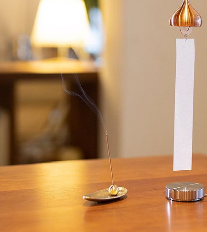 노사쿠 대나무 잎 인센스홀더 세트(황동) / Nousaku Bamboo Leaf Incense Holder( Brass)