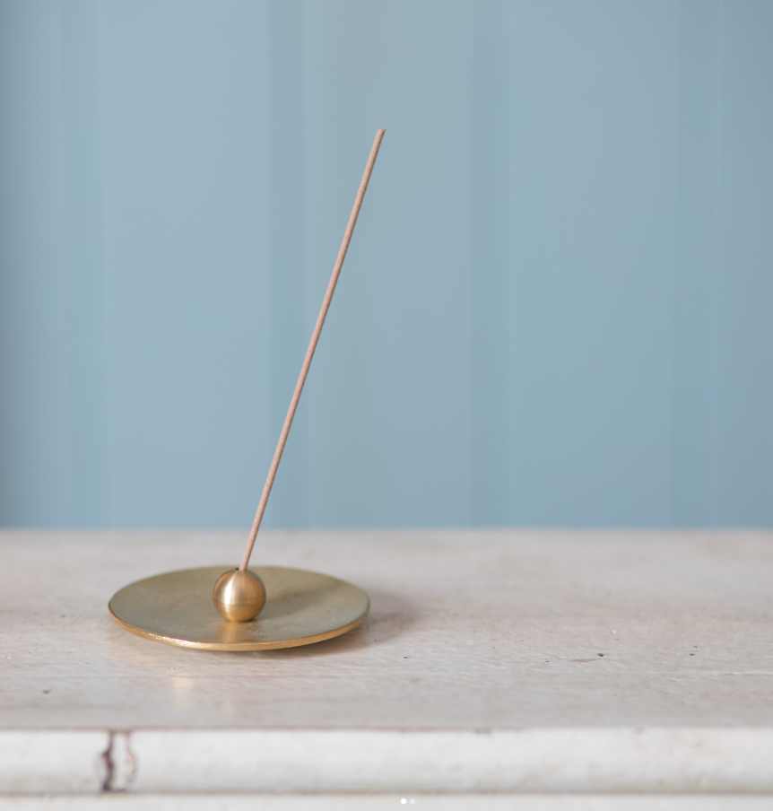 노사쿠 라운드 인센스 홀더 세트 (황동) / Nousaku Round Incense Holder Set ( Brass)