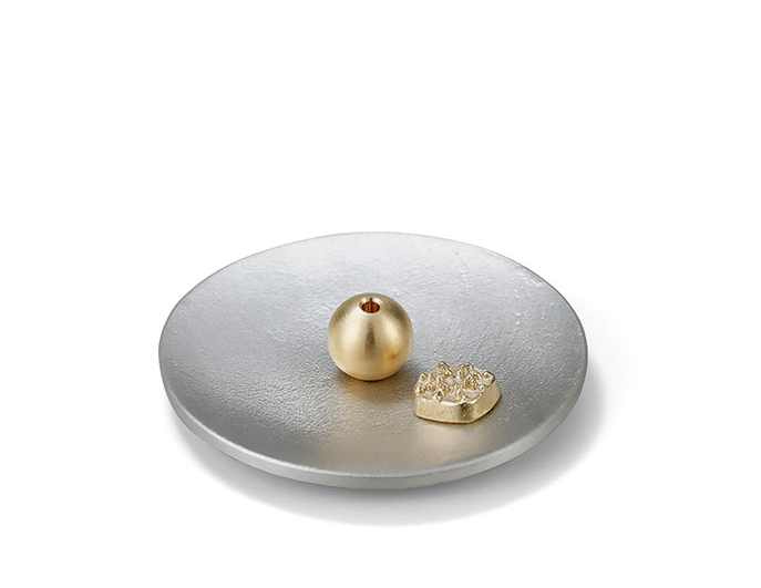 노사쿠 라운드 인센스 홀더 세트 (주석&황동) / Nousaku Round Incense Holder Set (Tin & Brass)