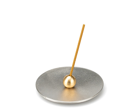 노사쿠 라운드 인센스 홀더 세트 (주석&황동) / Nousaku Round Incense Holder Set (Tin & Brass)