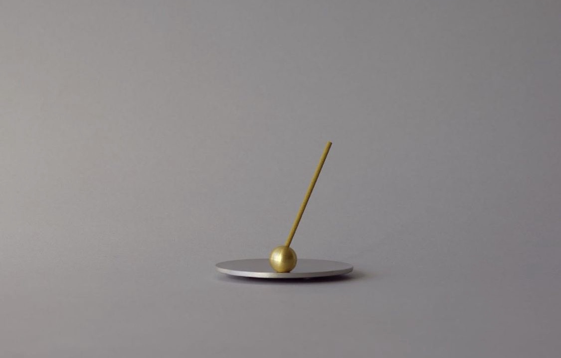 노사쿠 라운드 인센스 홀더 세트 (주석&황동) / Nousaku Round Incense Holder Set (Tin & Brass)