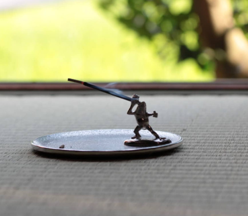 스미타니 개구리 무사 인센스 홀더  Sumitani Incense Holder - frog
