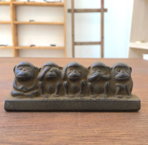 스미타니 문진 - 다섯원숭이 Sumitani Paperweight - Five Monkeys