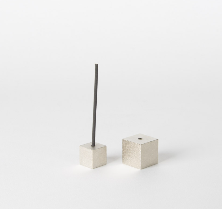 스미타니 큐브 인센스 홀더 - 실버(라지사이즈) Sumitani Cube Incense Holder - Silver